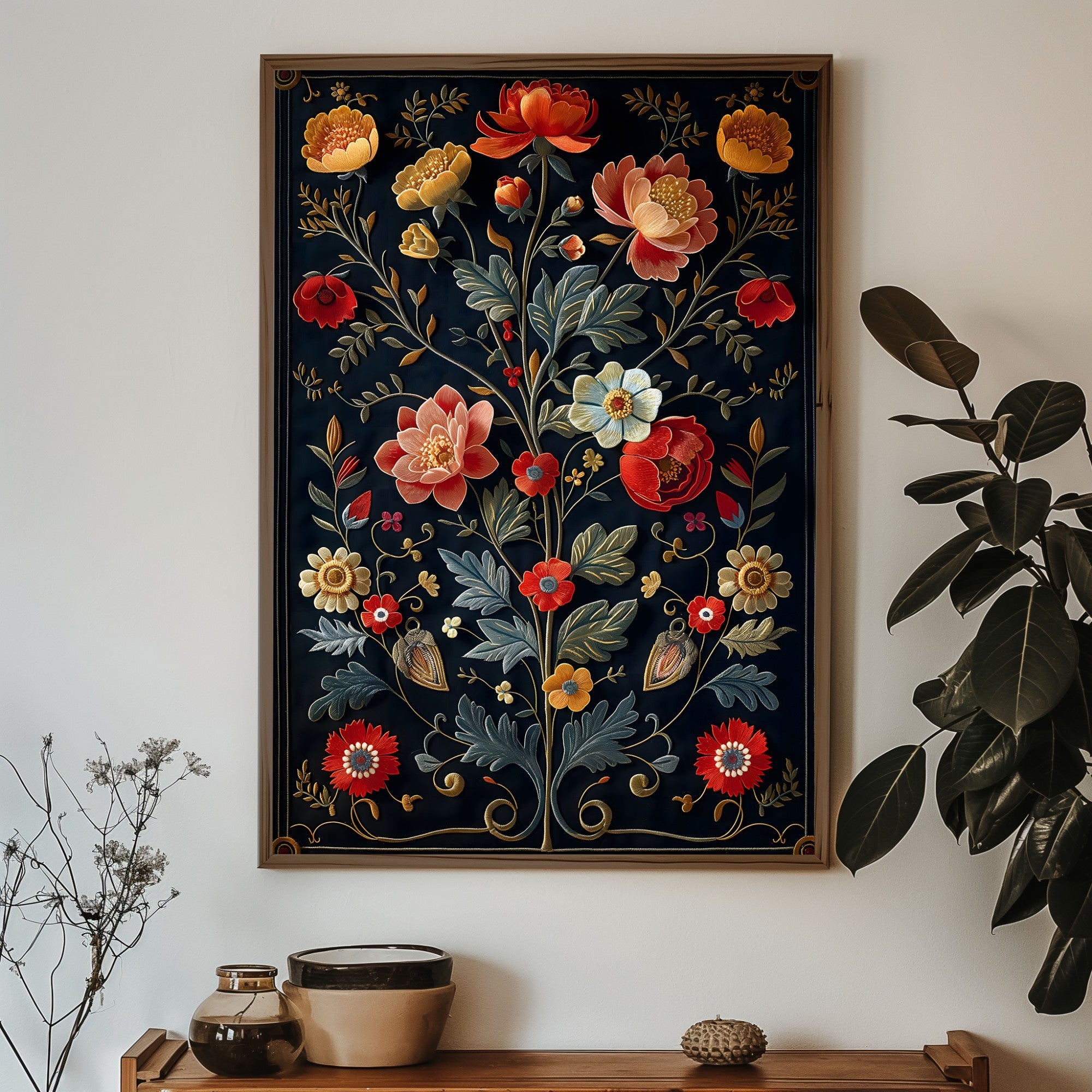 Quadro Decorativo MDF Emoldurado Multicolor GE211-L - Impressão UV em Madeira de Pinho 35x47cm