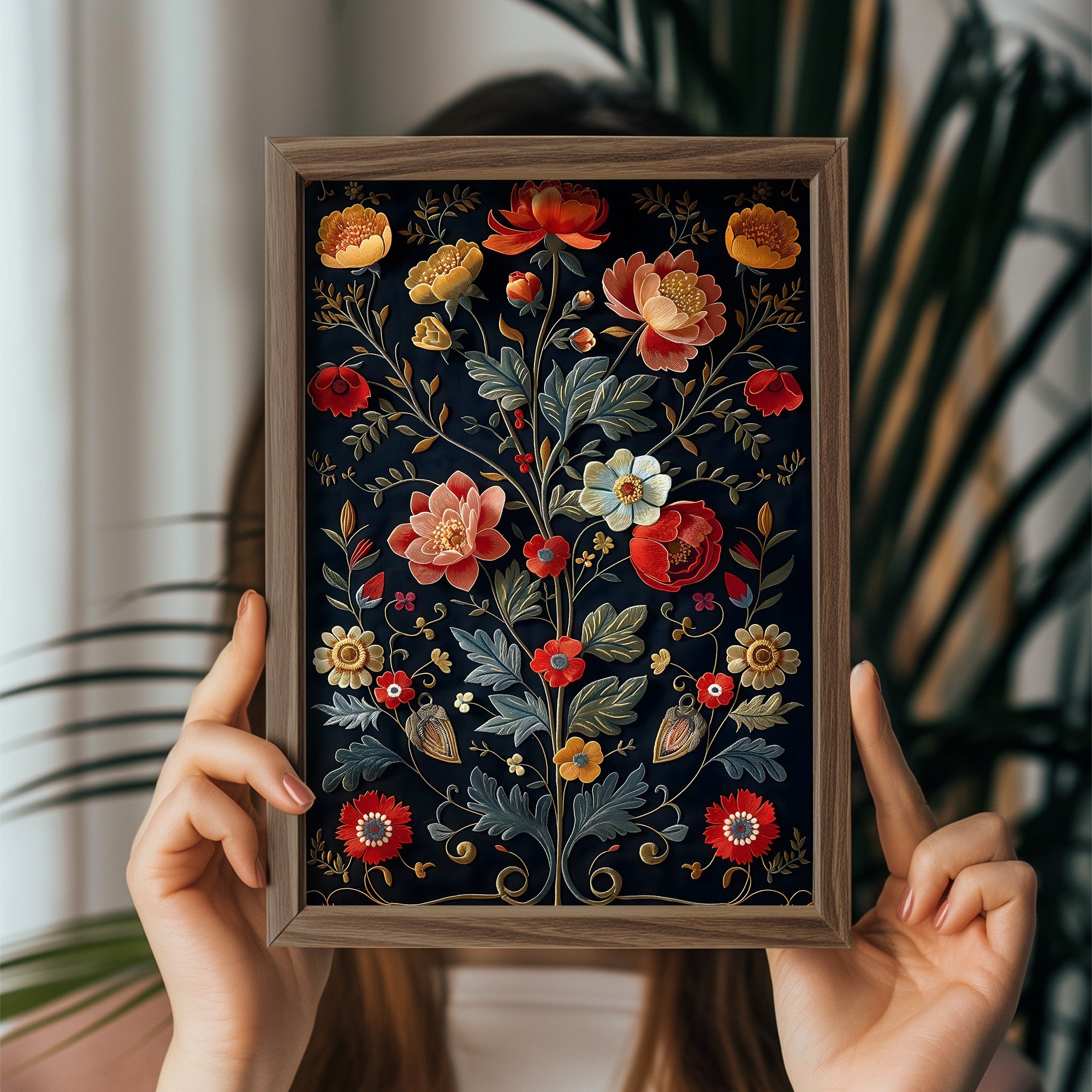 Quadro Decorativo MDF Emoldurado Multicolor GE211-L - Impressão UV em Madeira de Pinho 35x47cm