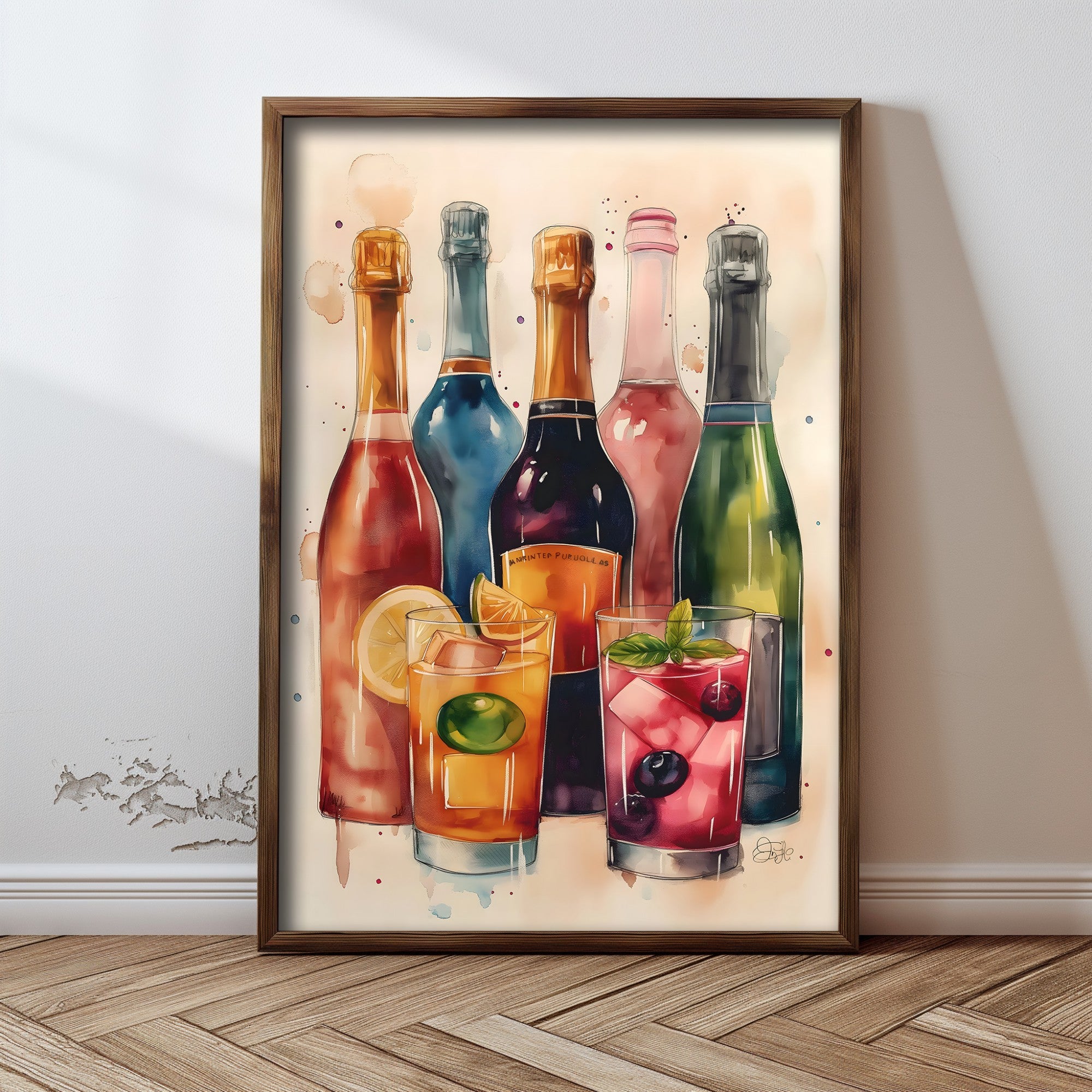 Quadro Decorativo MDF Emoldurado GE212-L Multicolor 35x47cm - Impressão UV em Madeira de Pinho