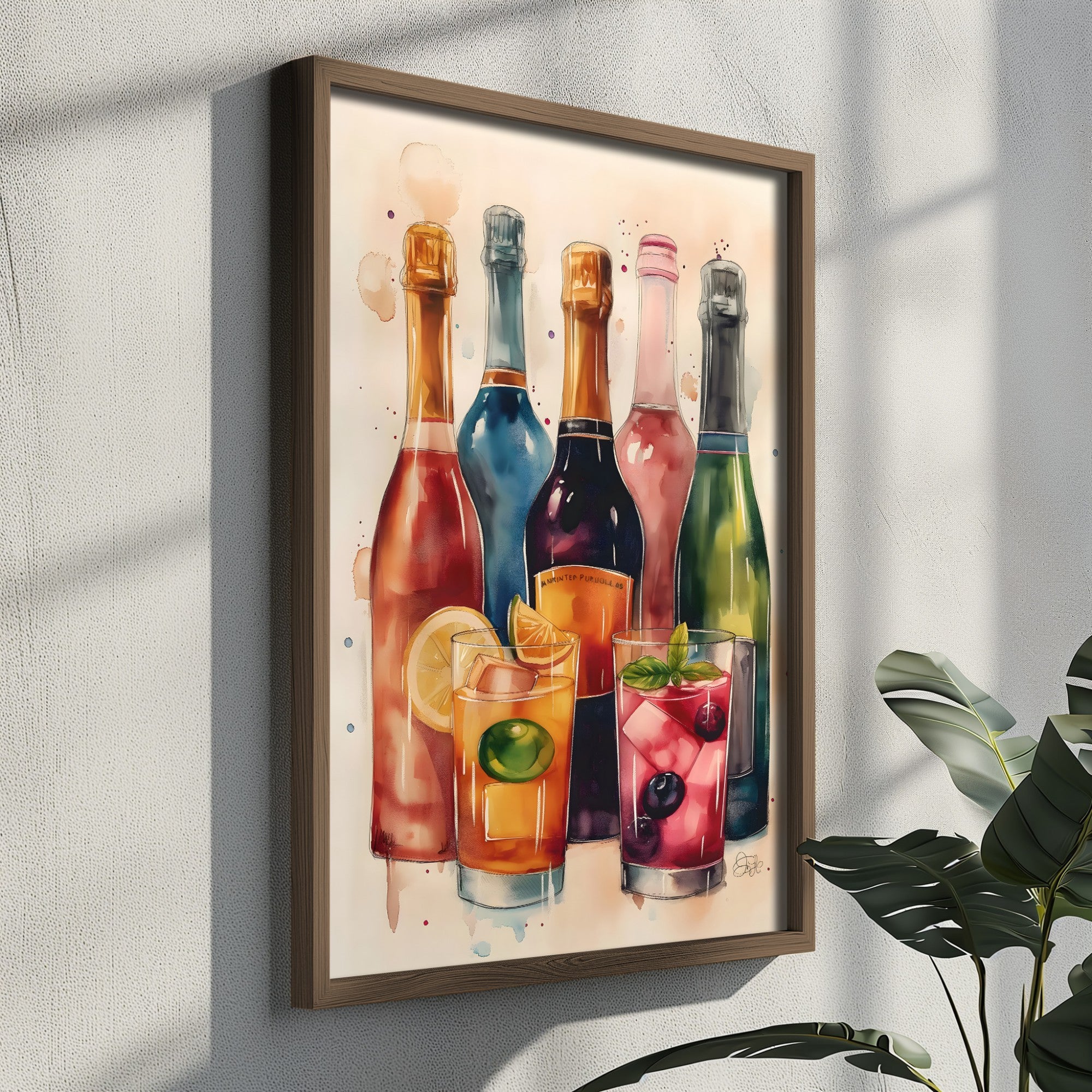 Quadro Decorativo MDF Emoldurado GE212-L Multicolor 35x47cm - Impressão UV em Madeira de Pinho