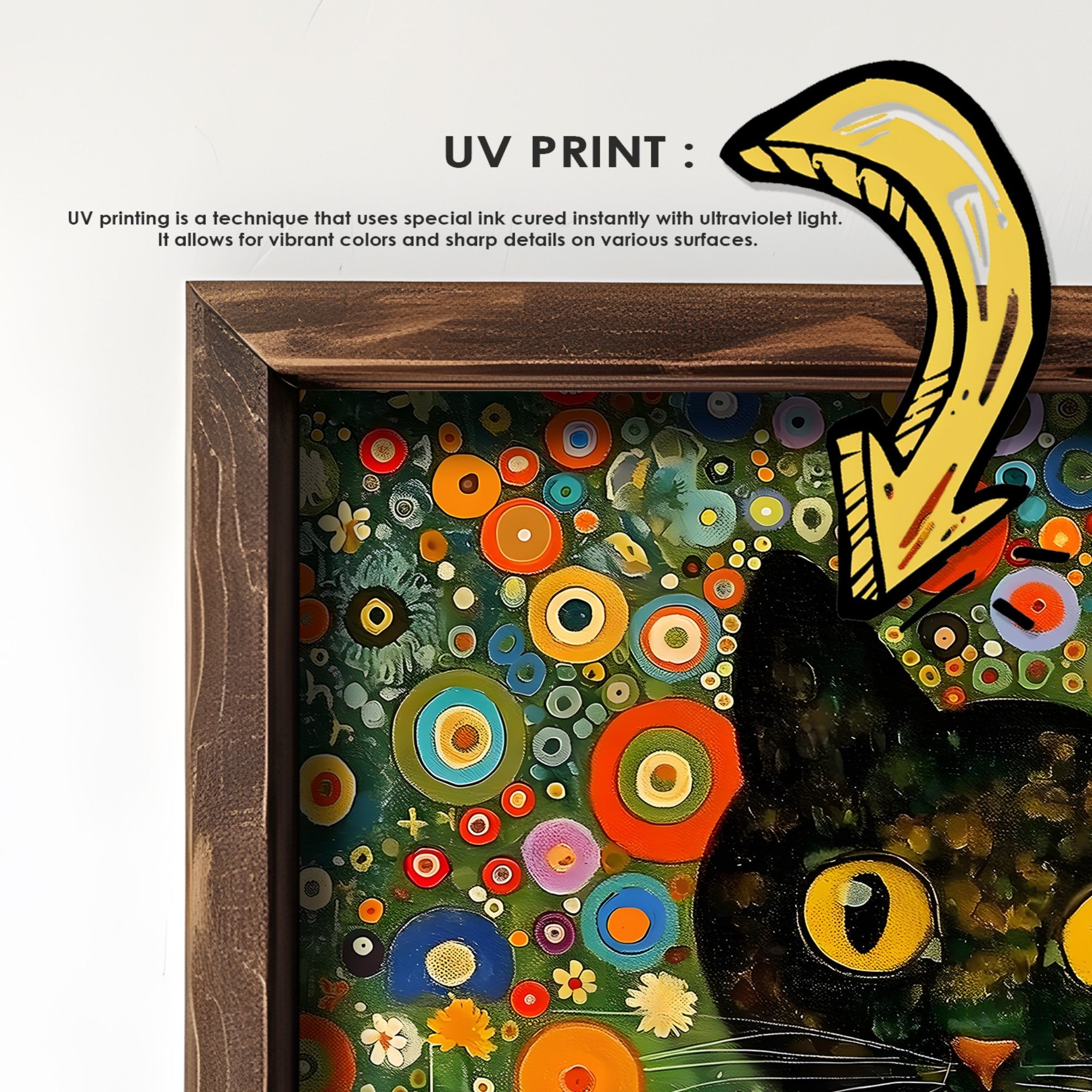 Quadro Decorativo MDF Emoldurado GE214-L Multicolor 35x47cm - Impressão UV em Madeira de Pinho