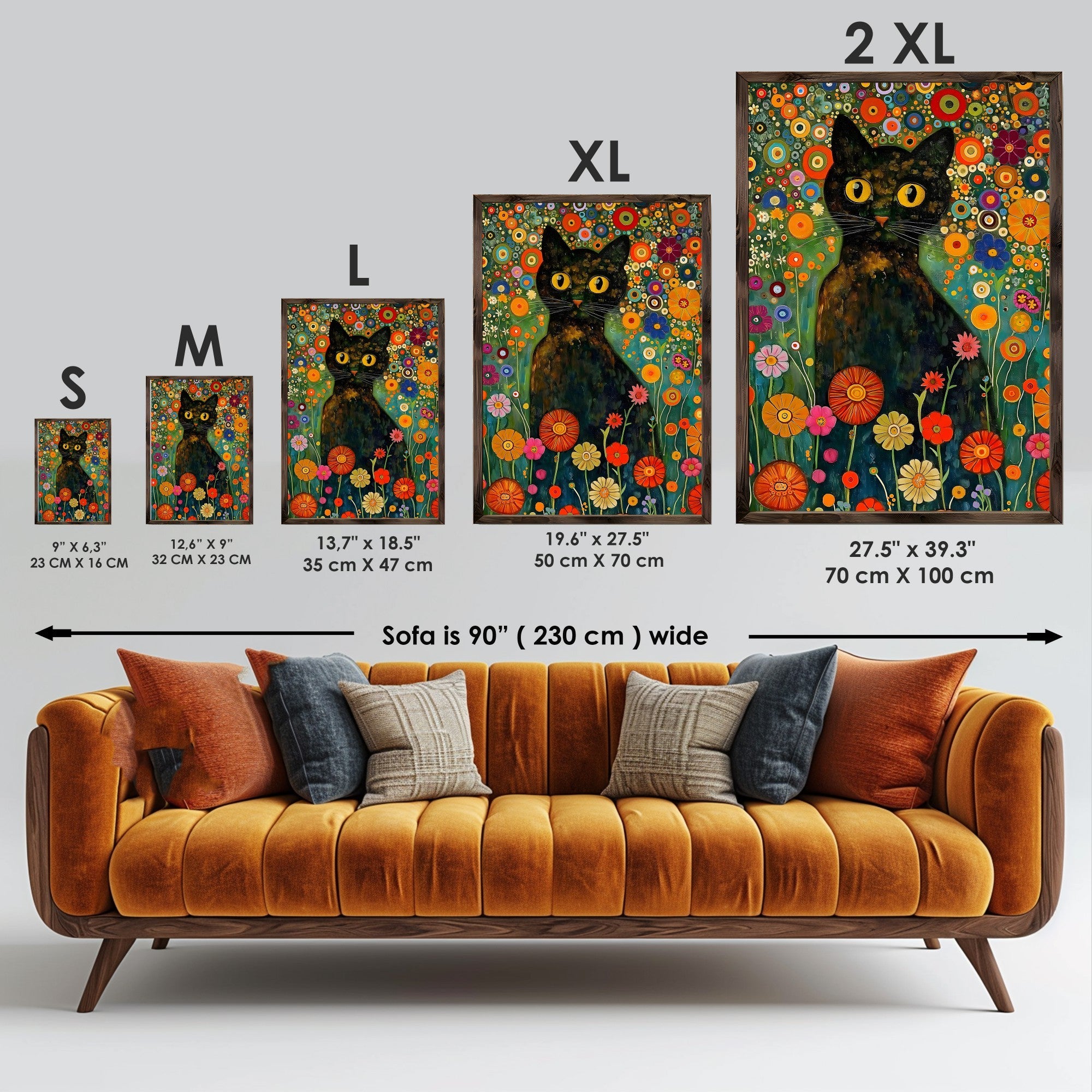 Quadro Decorativo MDF Emoldurado GE214-L Multicolor 35x47cm - Impressão UV em Madeira de Pinho