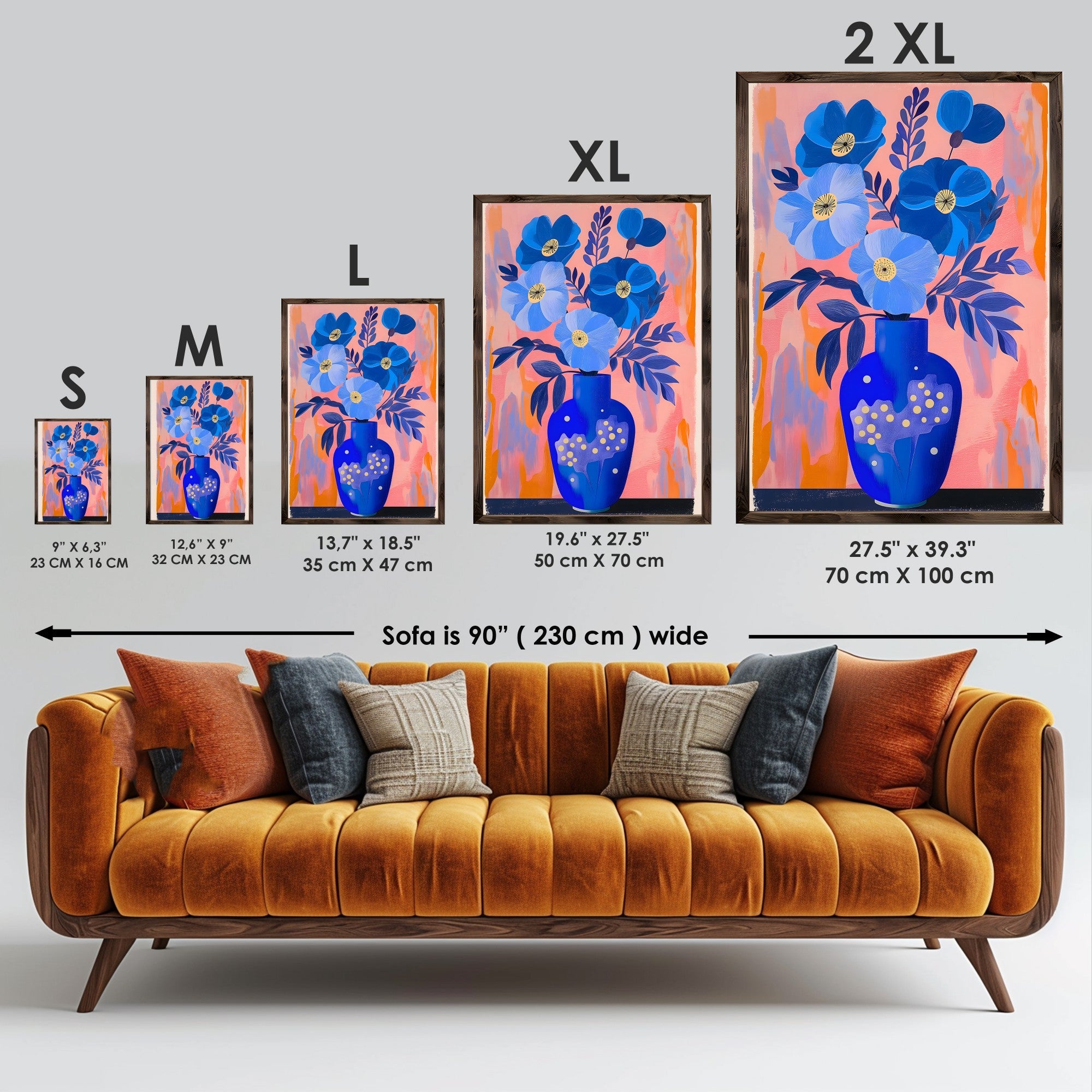 Quadro Decorativo MDF Emoldurado GE215-L Multicolor 35x47cm - Impressão UV em Madeira de Pinho