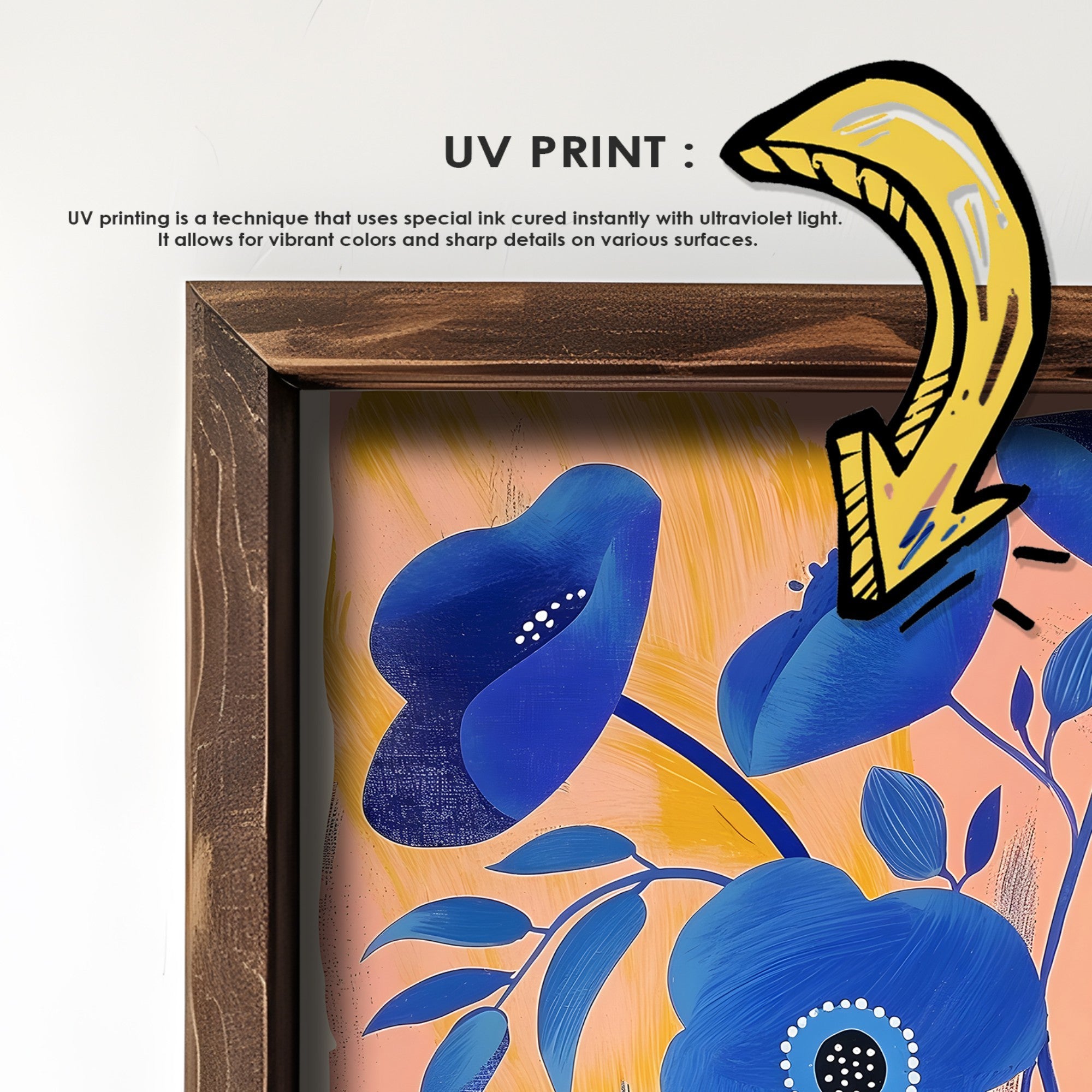 Quadro Decorativo MDF Emoldurado GE216-L Multicolor 35x47cm - Impressão UV em Madeira de Pinho