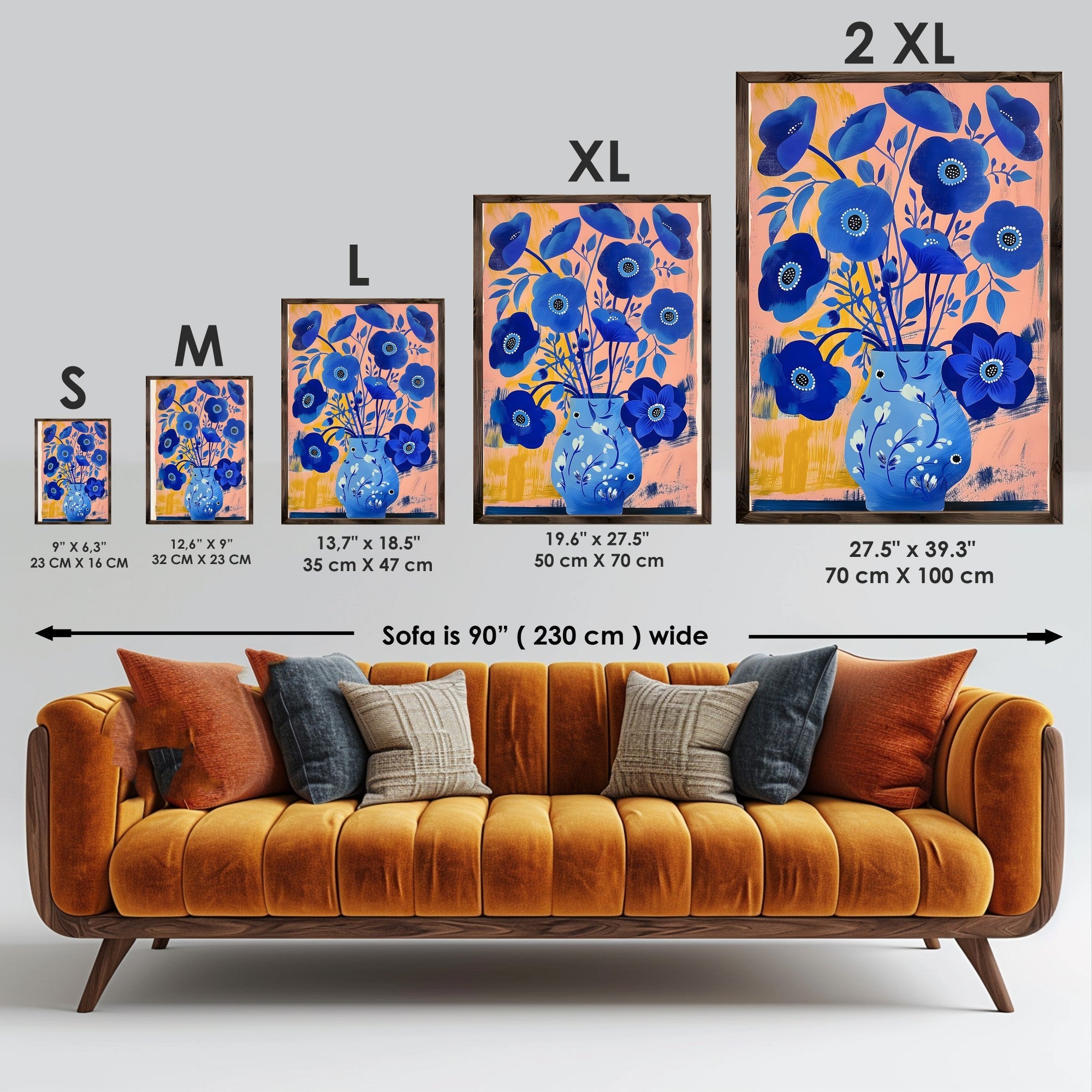 Quadro Decorativo MDF Emoldurado GE216-L Multicolor 35x47cm - Impressão UV em Madeira de Pinho