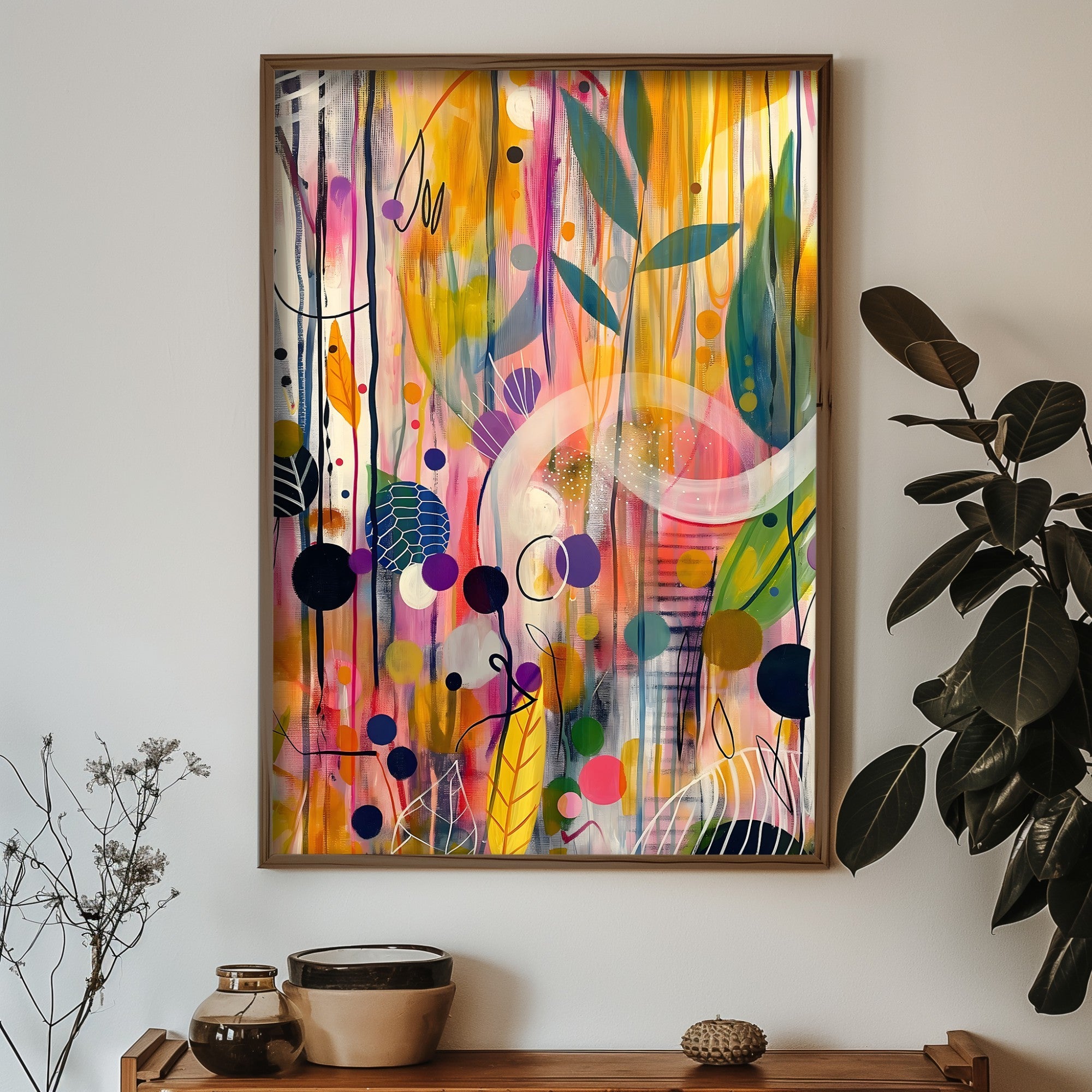 Quadro Decorativo MDF Emoldurado GE217-L Multicolor 35x47cm - Impressão UV em Madeira de Pinho