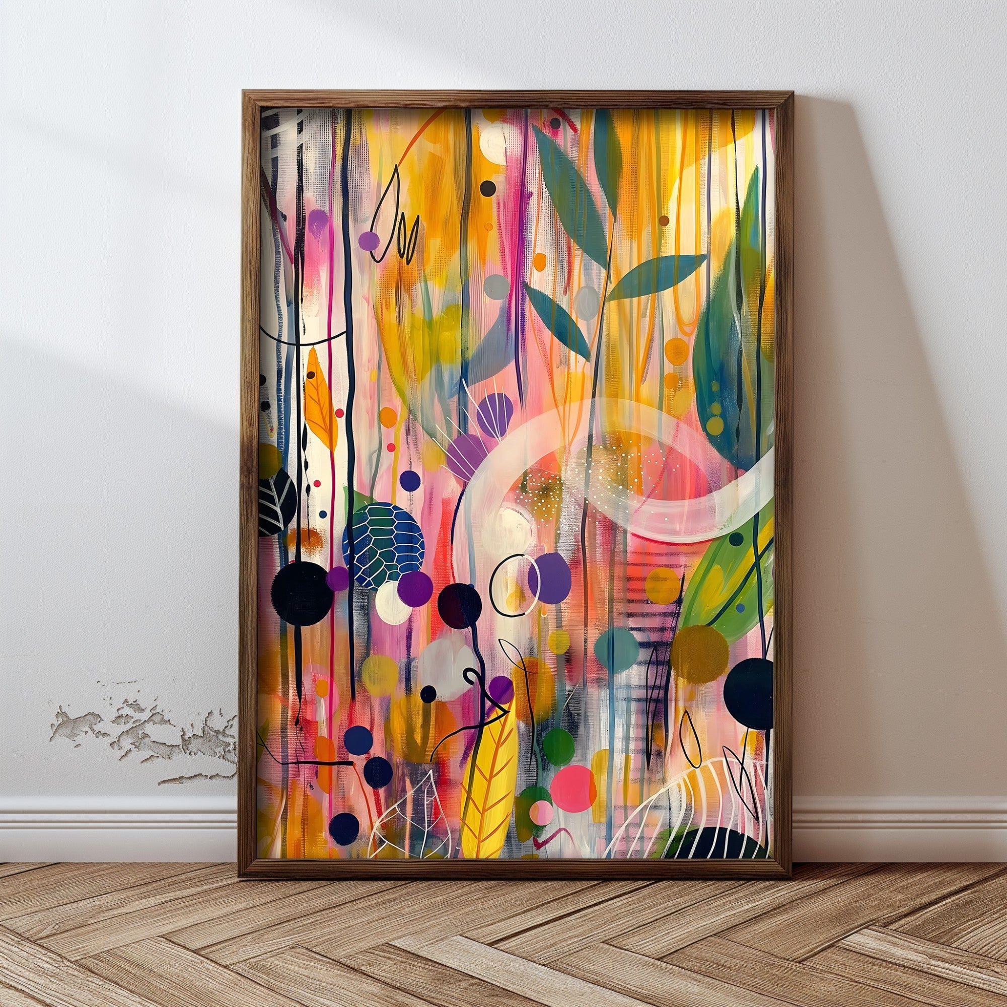 Quadro Decorativo MDF Emoldurado GE217-L Multicolor 35x47cm - Impressão UV em Madeira de Pinho