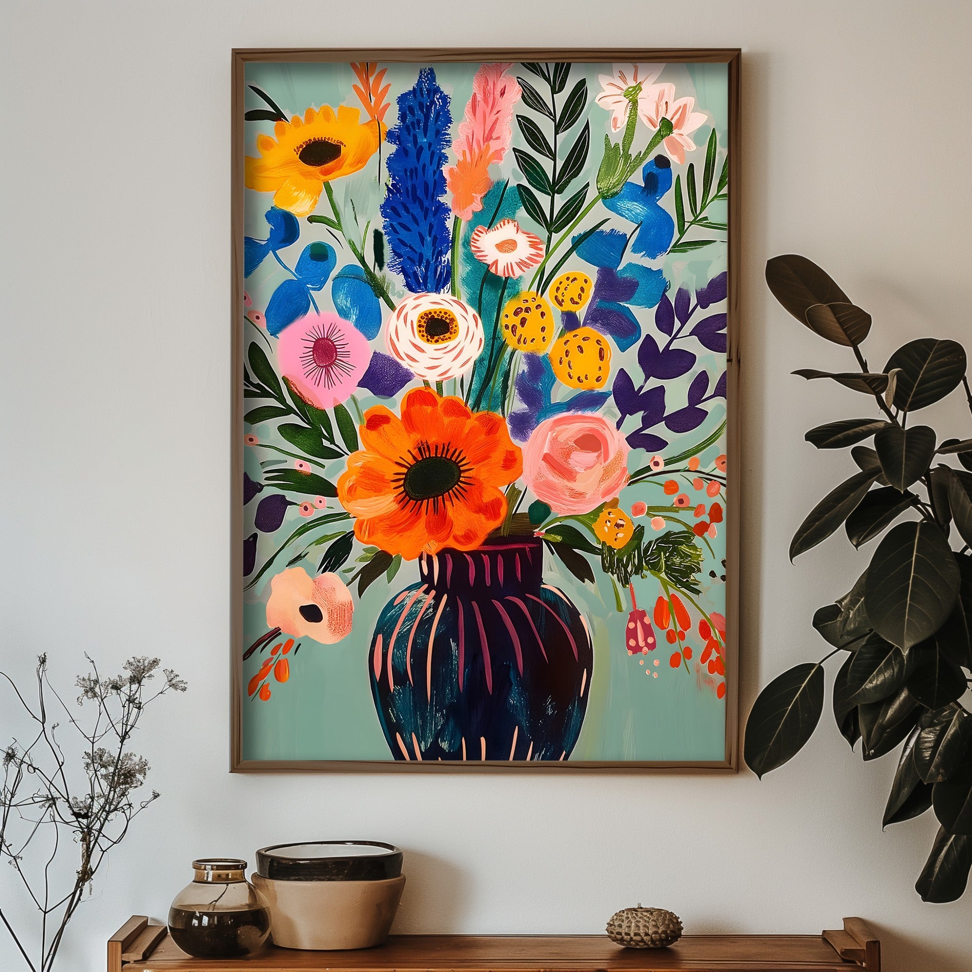 Quadro Decorativo MDF Emoldurado GE218-L Multicolor 35x47cm - Impressão UV em Madeira de Pinho