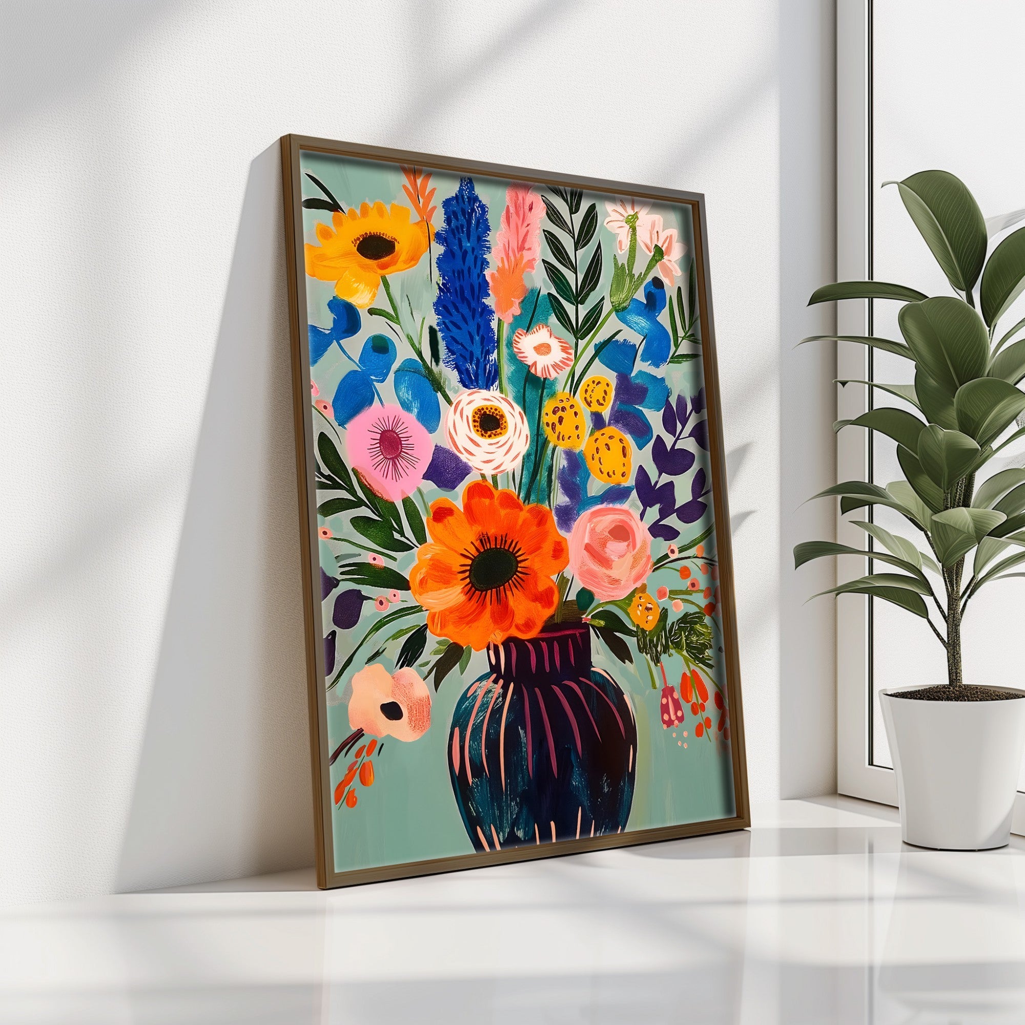 Quadro Decorativo MDF Emoldurado GE218-L Multicolor 35x47cm - Impressão UV em Madeira de Pinho