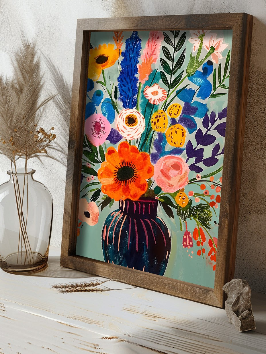 Quadro Decorativo MDF Emoldurado GE218-L Multicolor 35x47cm - Impressão UV em Madeira de Pinho