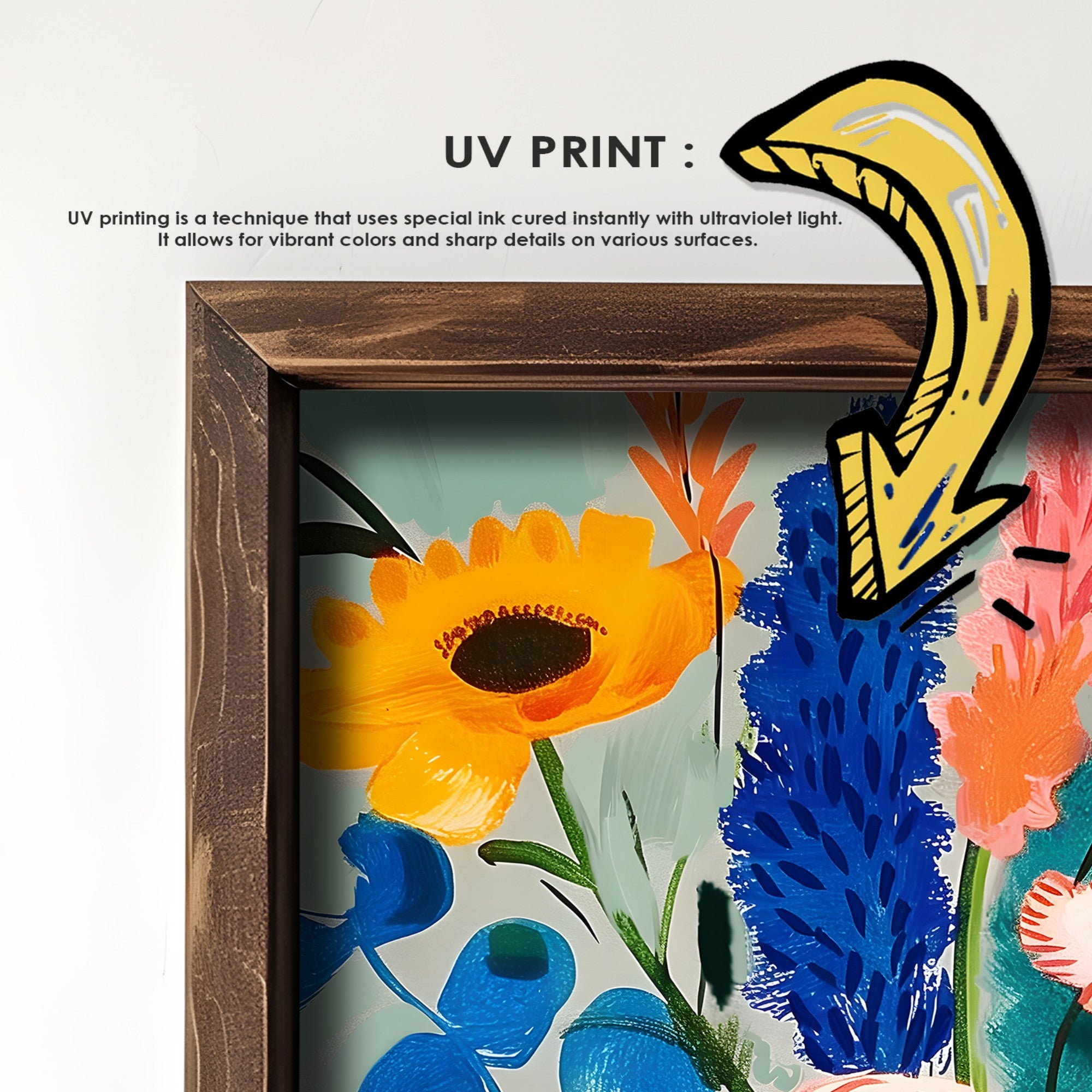 Quadro Decorativo MDF Emoldurado GE218-L Multicolor 35x47cm - Impressão UV em Madeira de Pinho