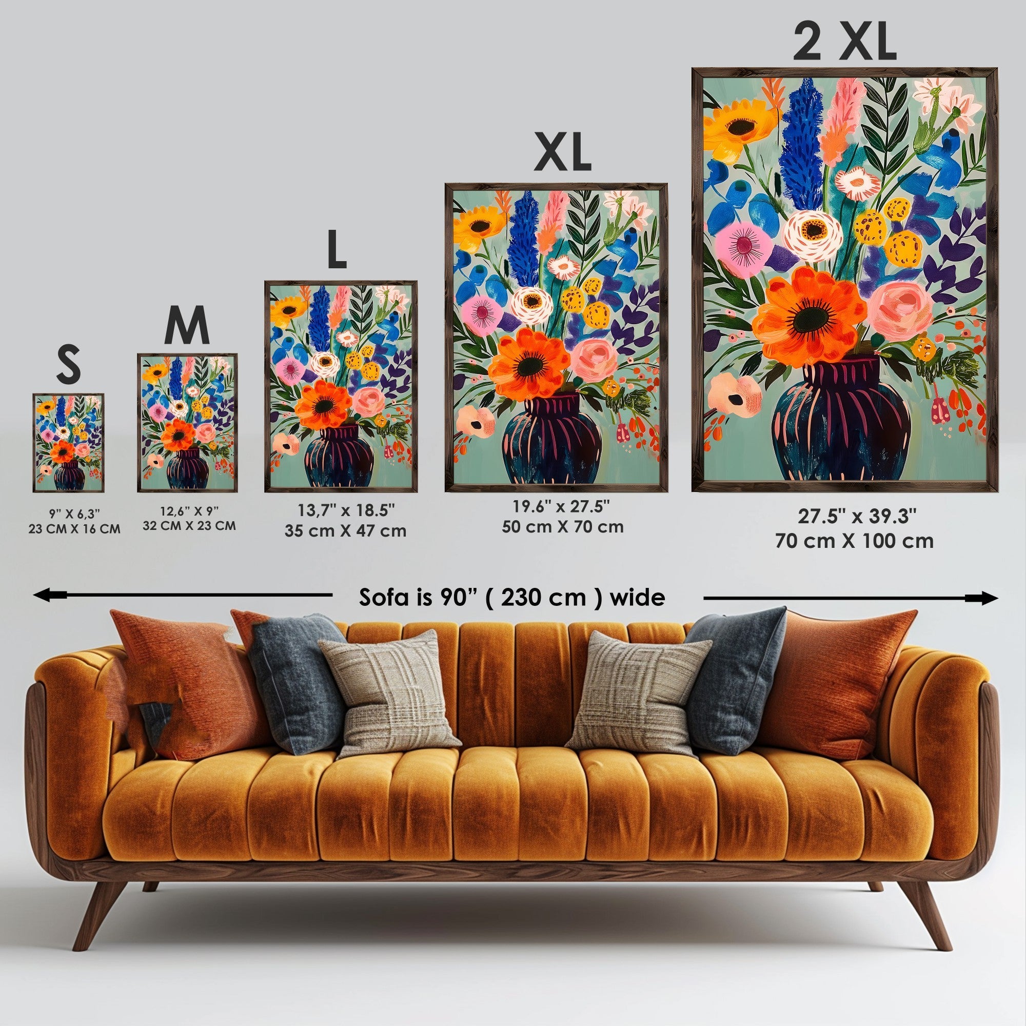 Quadro Decorativo MDF Emoldurado GE218-L Multicolor 35x47cm - Impressão UV em Madeira de Pinho