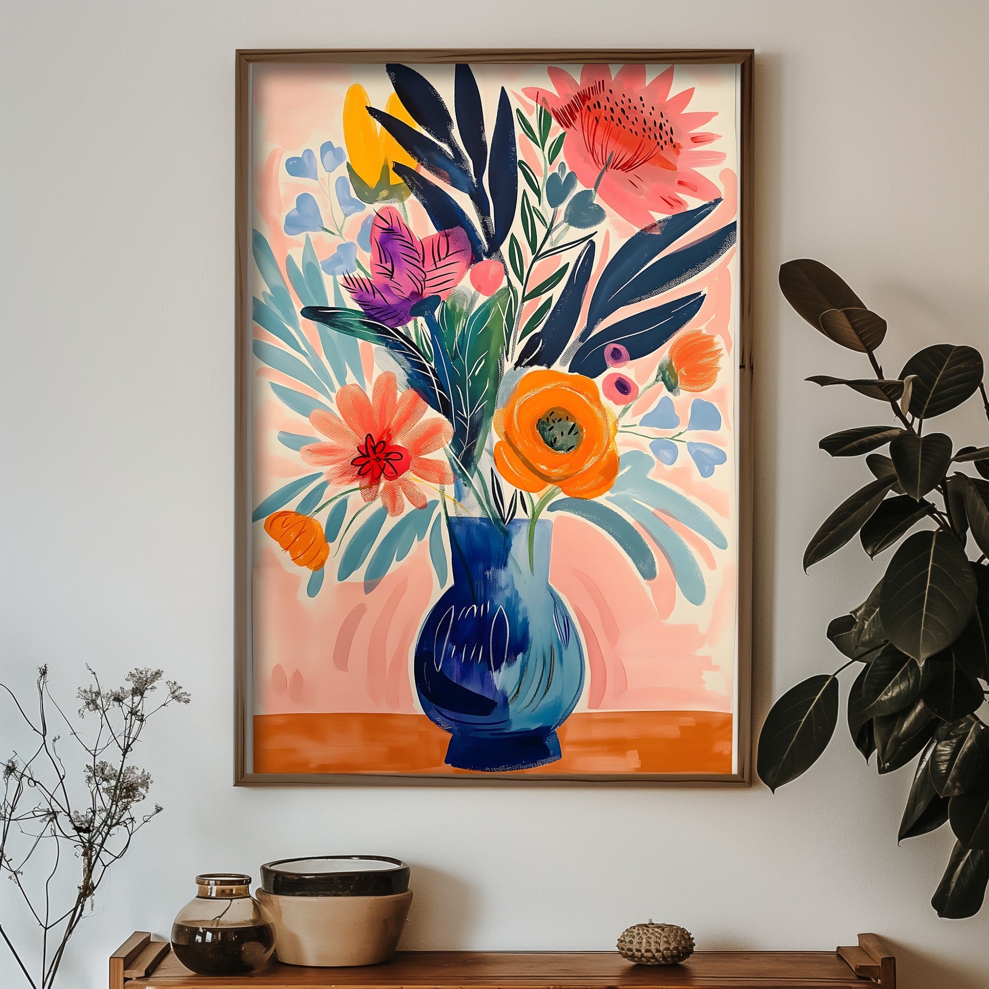 Quadro Decorativo MDF Emoldurado GE219-L Multicolor 35x47cm - Impressão UV em Madeira de Pinho