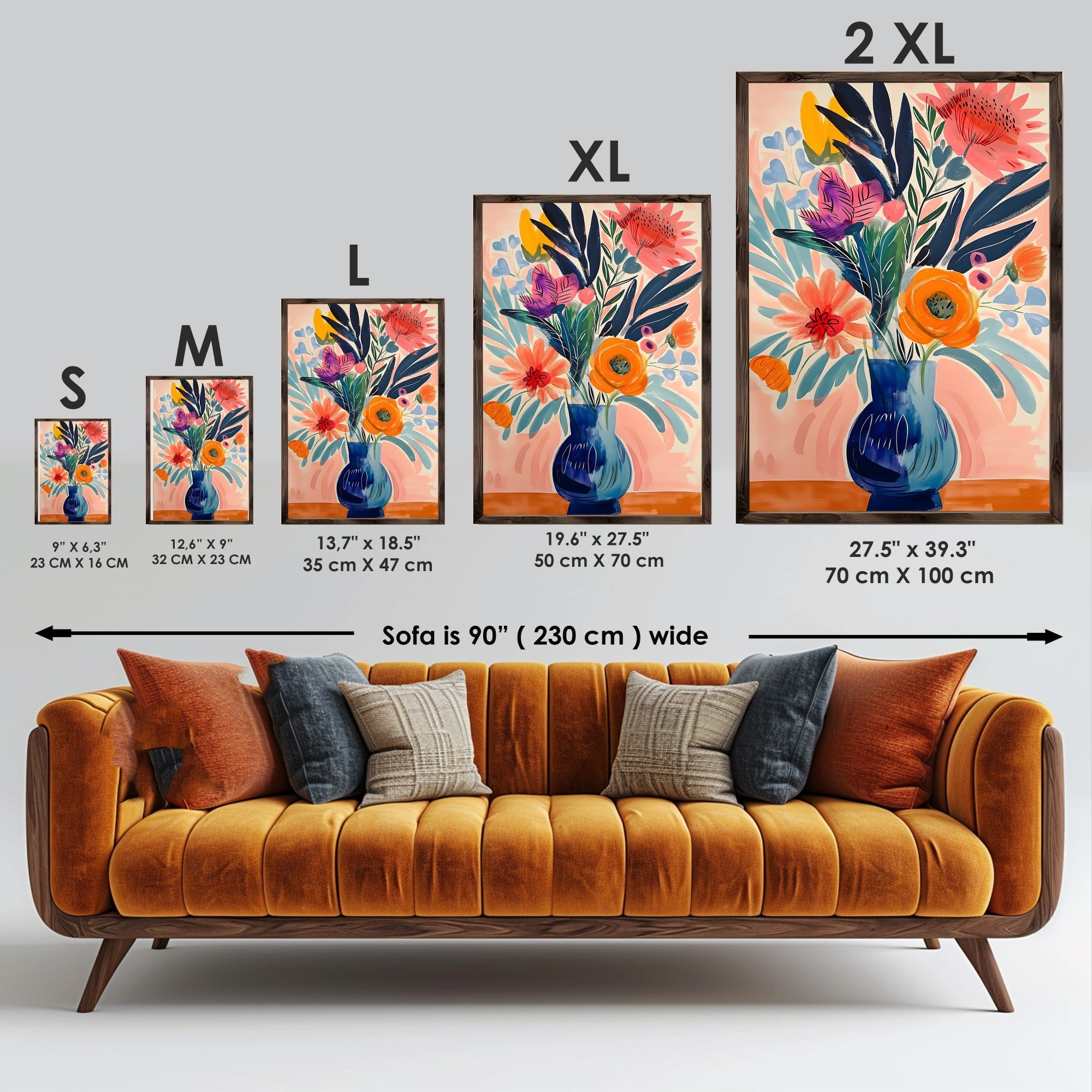 Quadro Decorativo MDF Emoldurado GE219-L Multicolor 35x47cm - Impressão UV em Madeira de Pinho