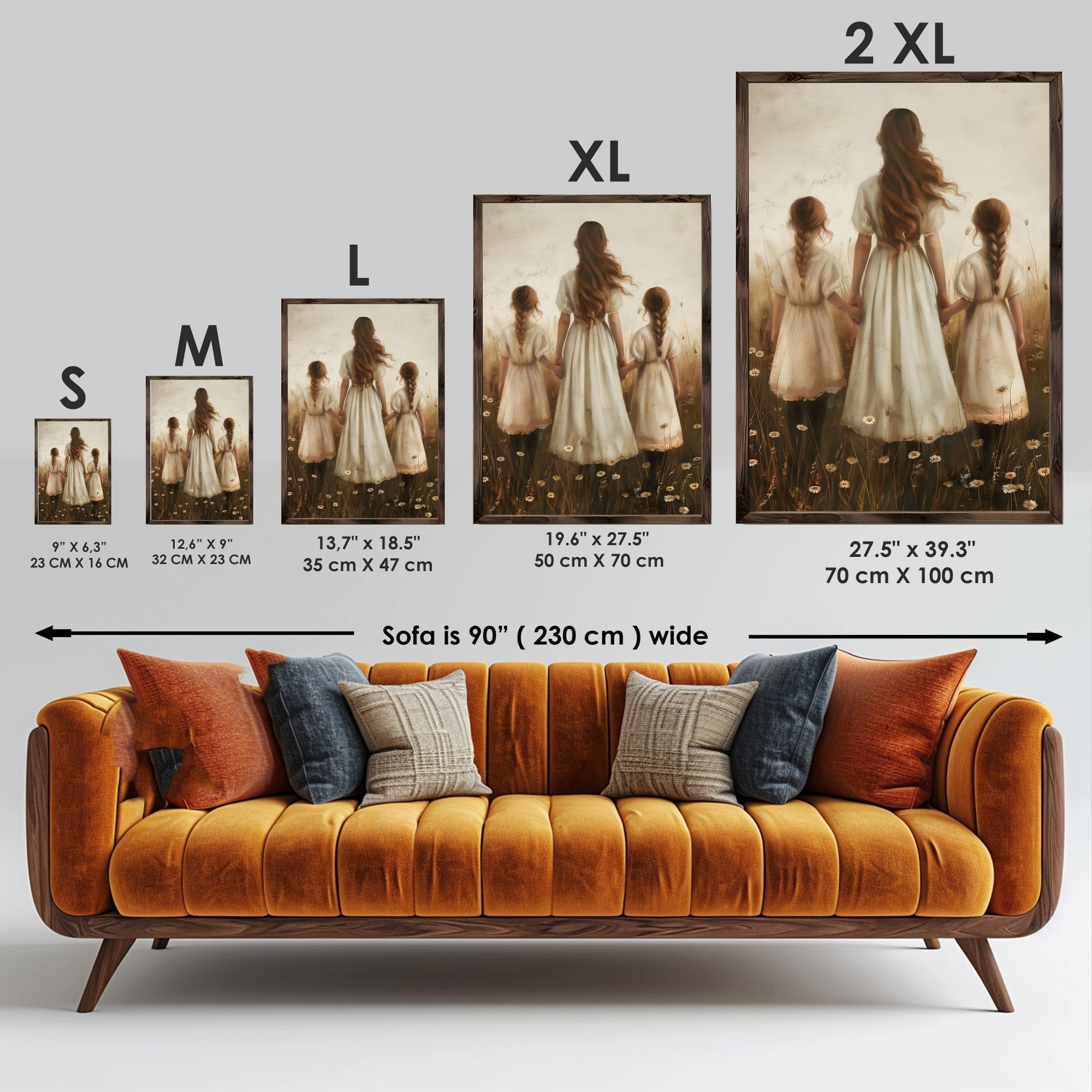 Quadro Decorativo MDF Emoldurado Multicolor GE222-L - Impressão UV em Madeira de Pinho 35x47cm