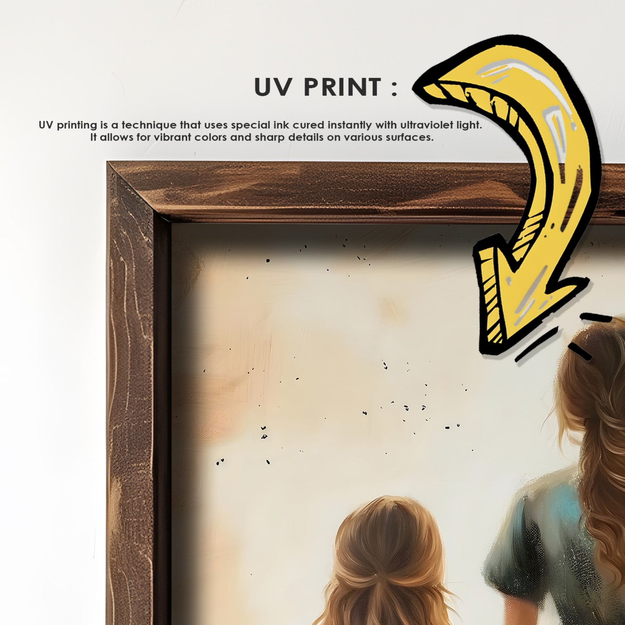 Quadro Decorativo MDF Emoldurado Multicolor GE223-L - Impressão UV em Madeira de Pinho 35x47cm