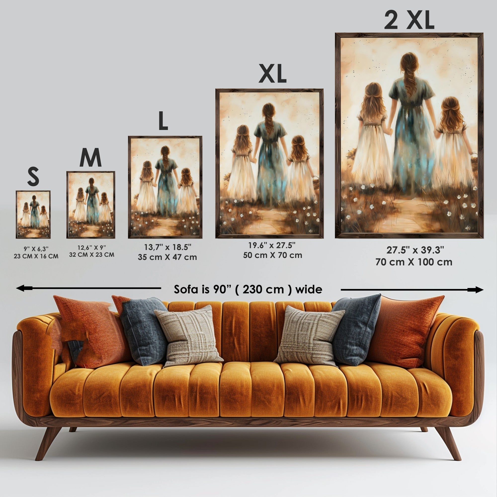 Quadro Decorativo MDF Emoldurado Multicolor GE223-L - Impressão UV em Madeira de Pinho 35x47cm