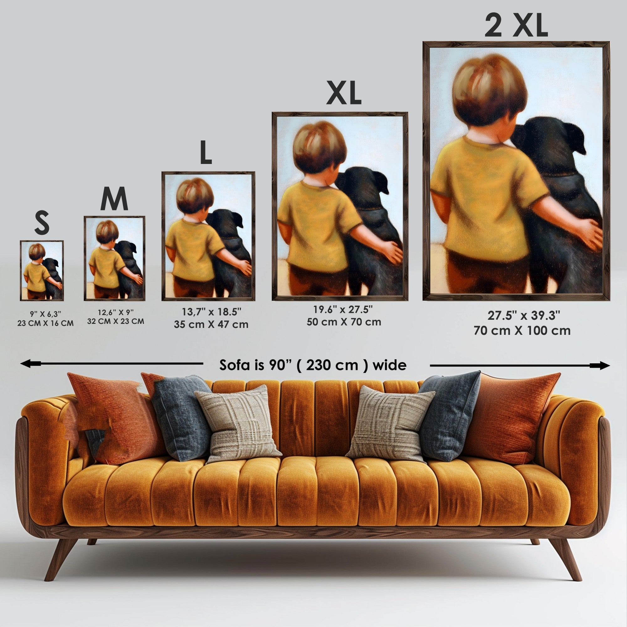 Quadro Decorativo MDF Emoldurado GE224-L Multicolor 35x47cm - Impressão UV em Madeira de Pinho