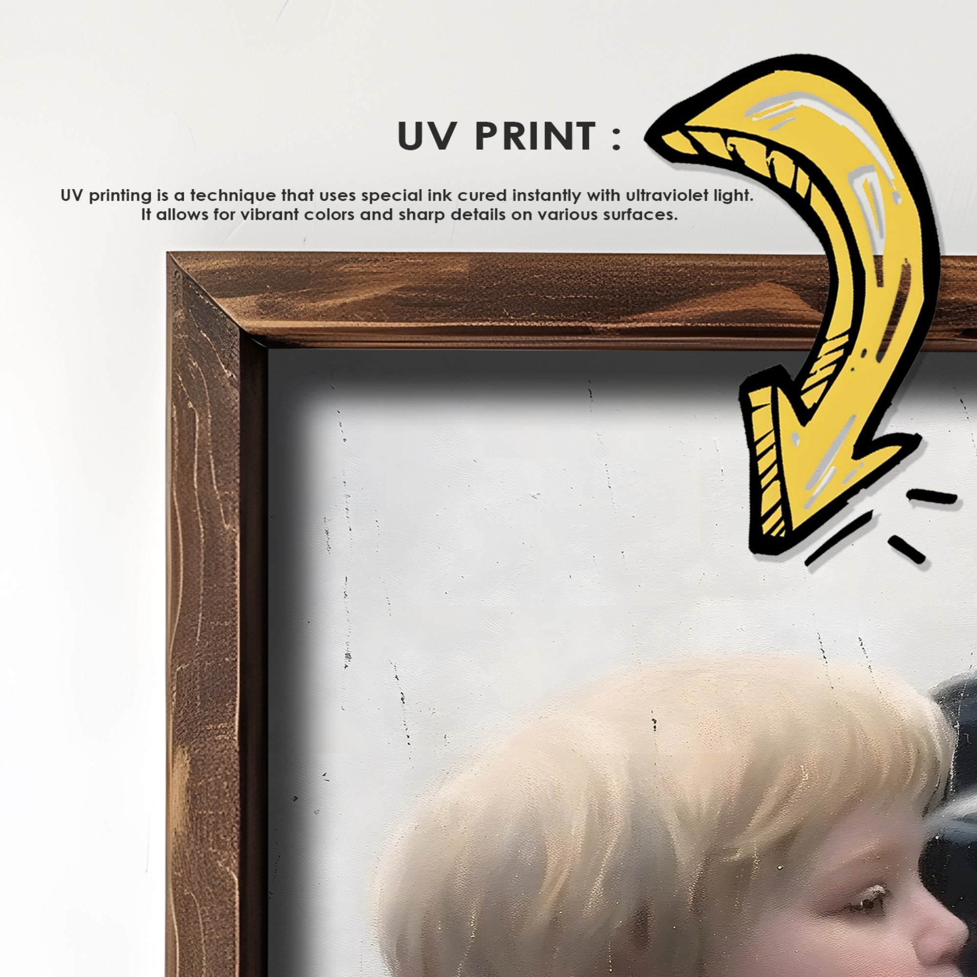 Quadro Decorativo MDF Emoldurado GE225-L Multicolor 35x47cm - Impressão UV em Madeira de Pinho