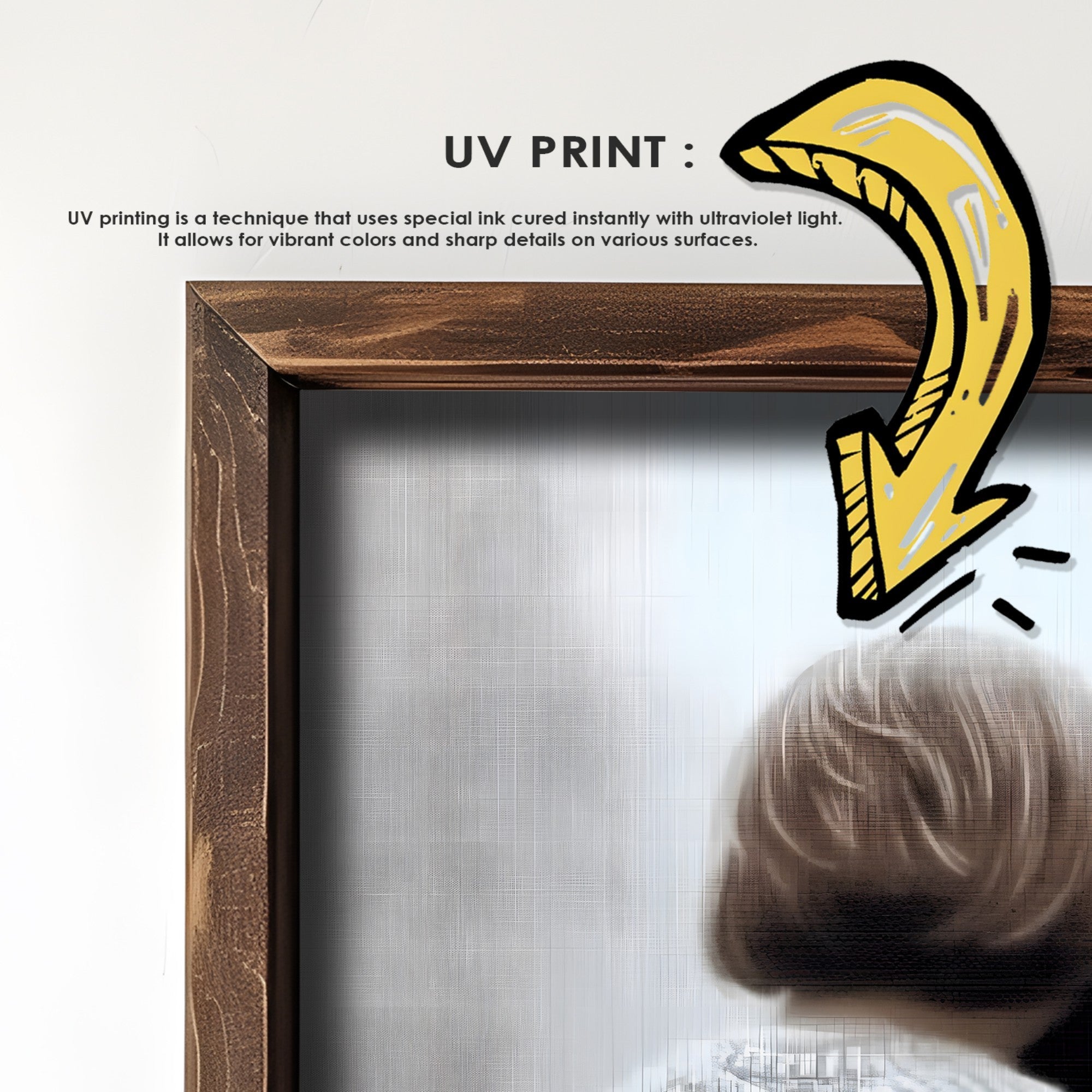 Quadro Decorativo MDF Emoldurado GE226-L Multicolor 35x47cm - Impressão UV em Madeira de Pinho