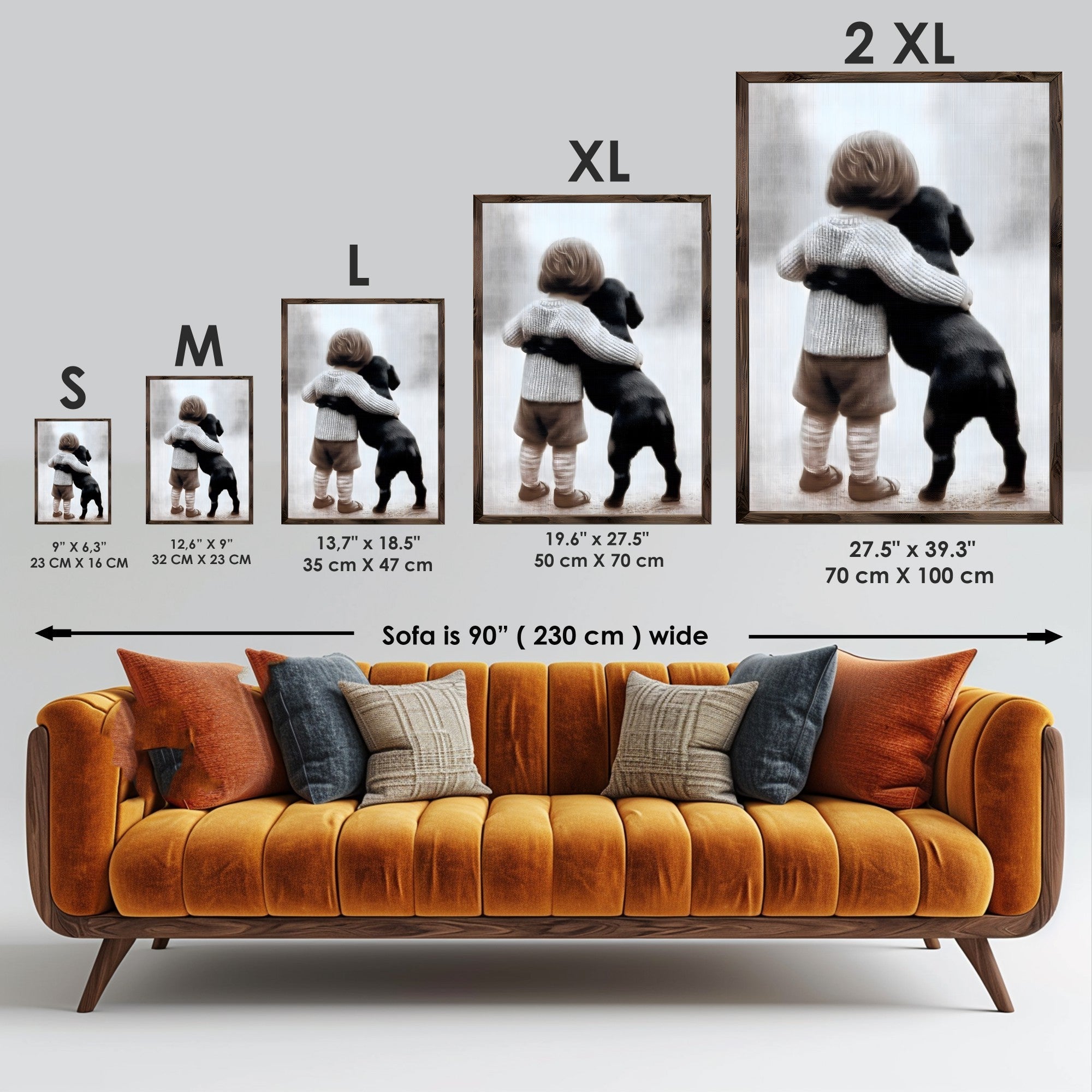 Quadro Decorativo MDF Emoldurado GE226-L Multicolor 35x47cm - Impressão UV em Madeira de Pinho