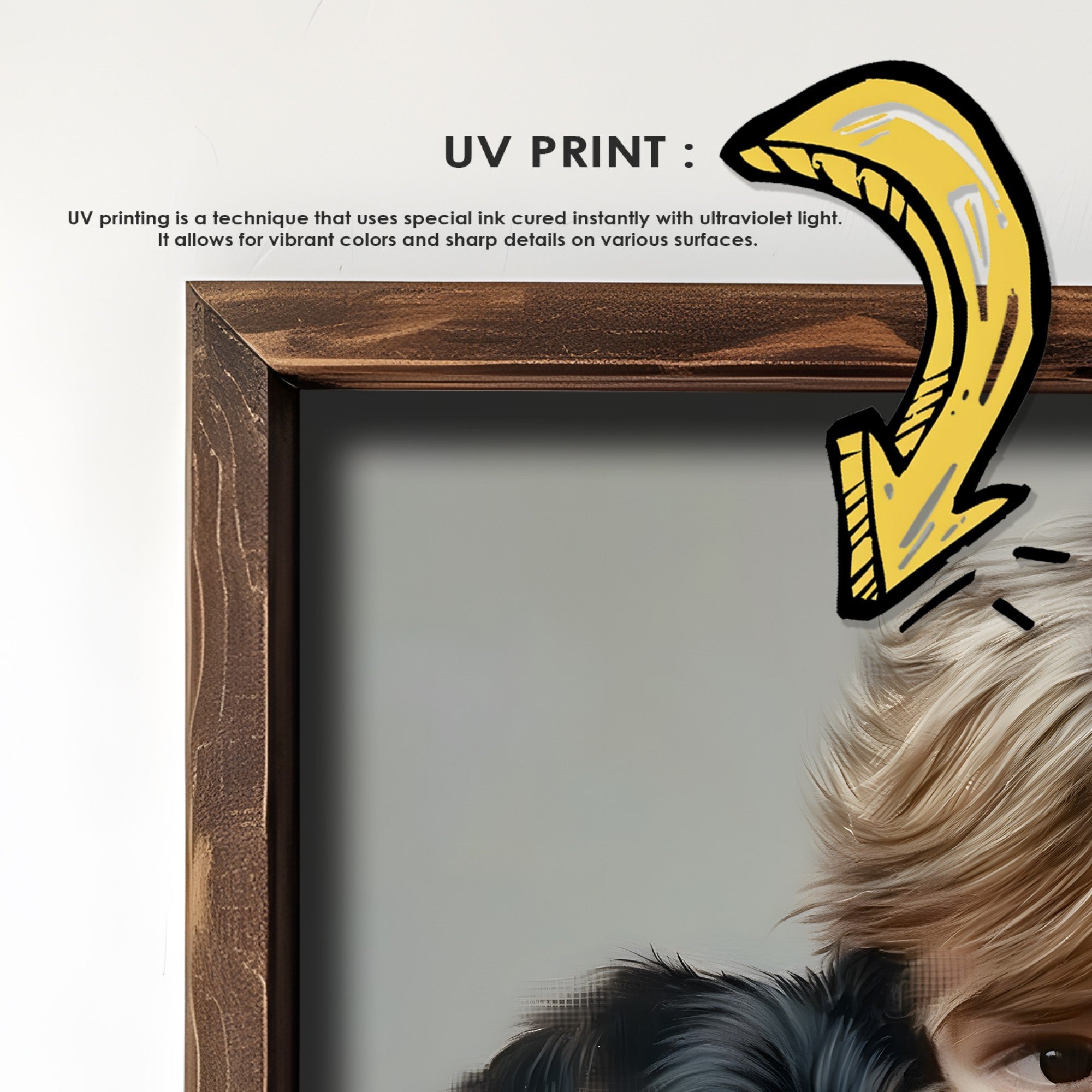 Quadro Decorativo MDF Emoldurado GE227-L Multicolor 35x47cm - Impressão UV em Madeira de Pinho