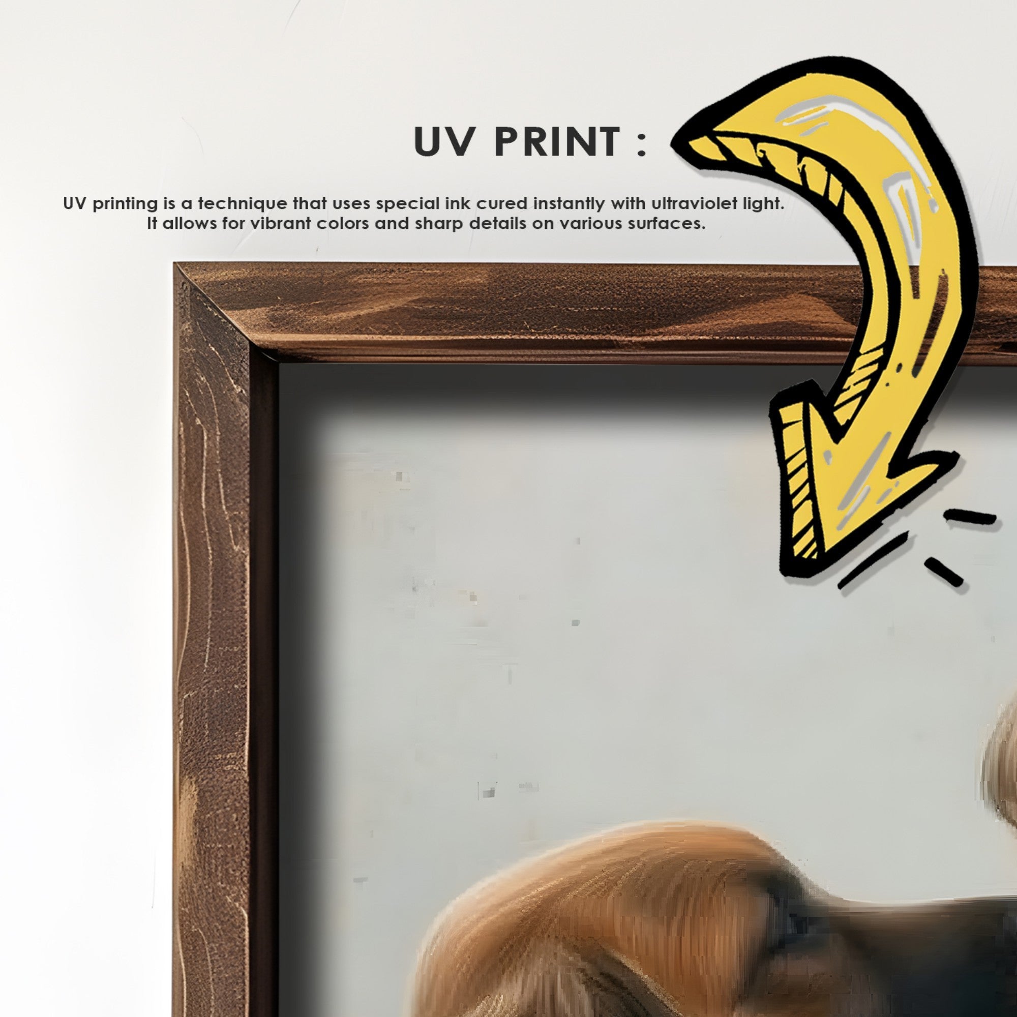 Quadro Decorativo MDF Emoldurado GE228-L Multicolor 35x47cm - Impressão UV em Madeira de Pinho