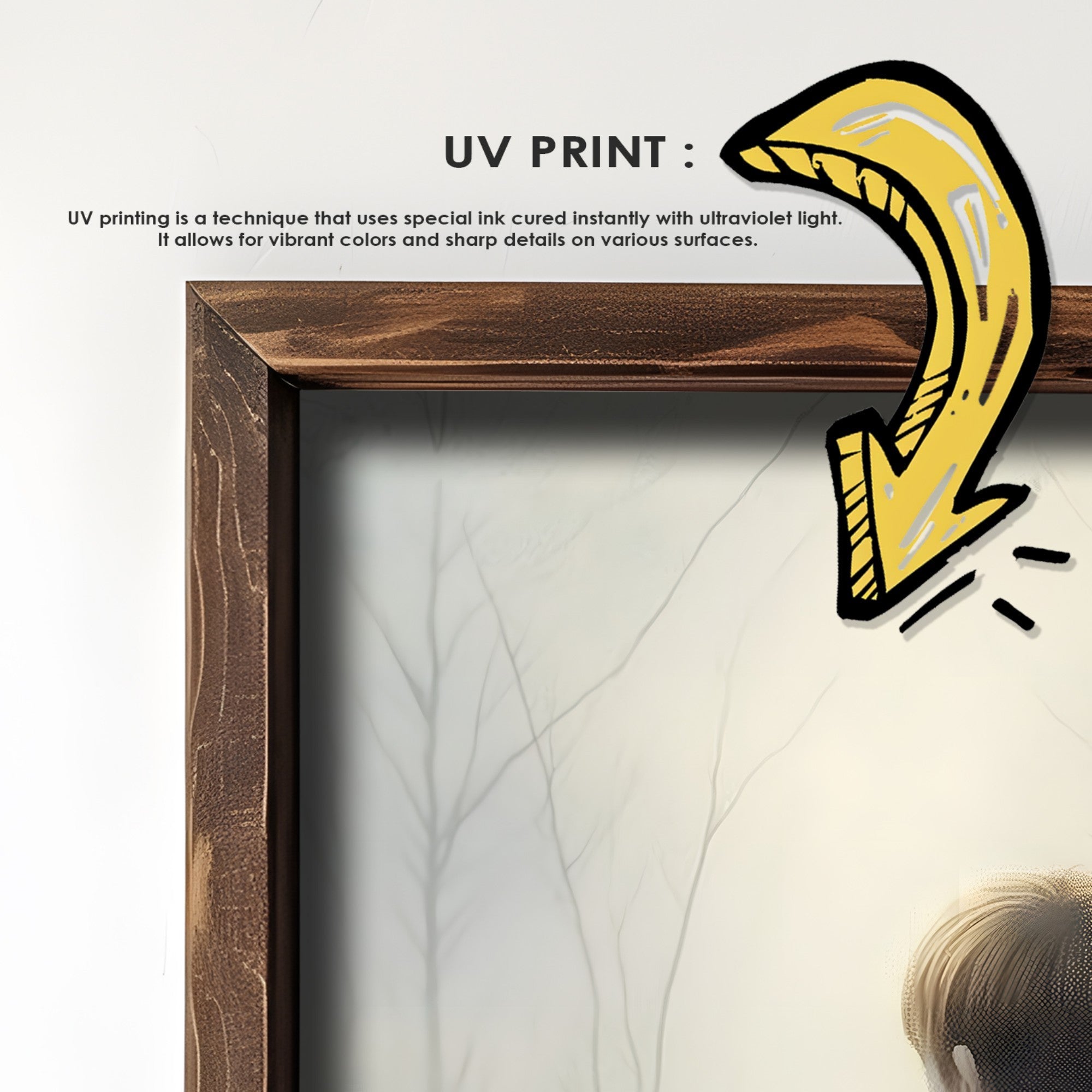 Quadro Decorativo MDF Emoldurado GE229-L Multicolor 35x47cm - Impressão UV em Madeira de Pinho