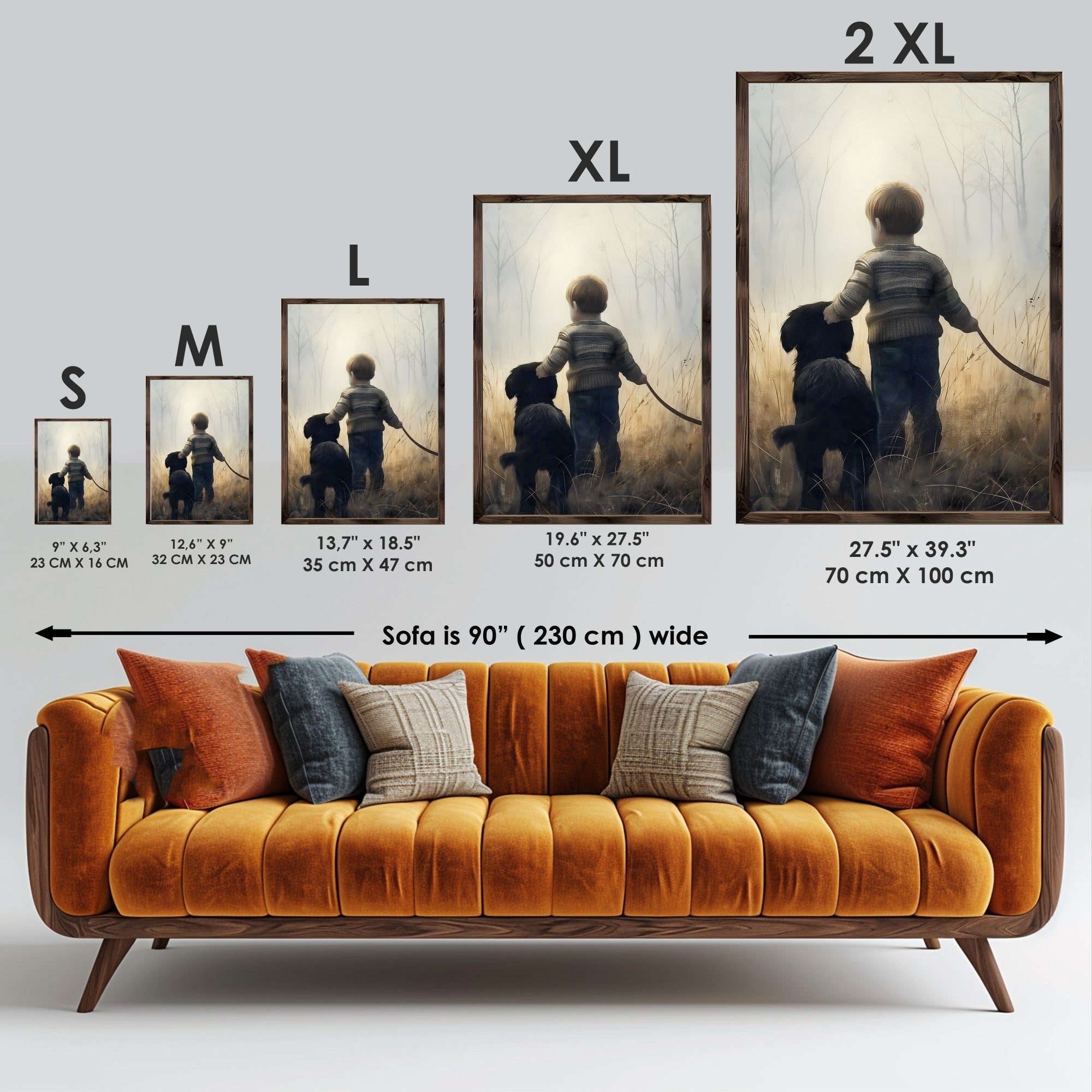 Quadro Decorativo MDF Emoldurado GE229-L Multicolor 35x47cm - Impressão UV em Madeira de Pinho