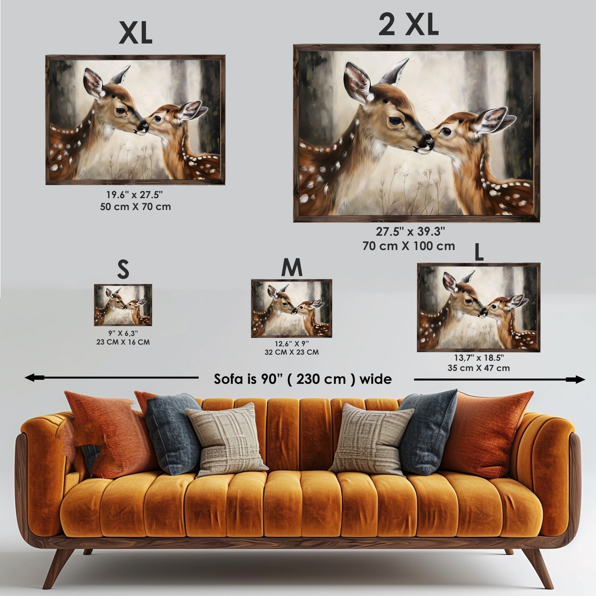 Quadro Decorativo MDF Emoldurado GE230-L Multicolor 35x47cm - Impressão UV em Madeira de Pinho