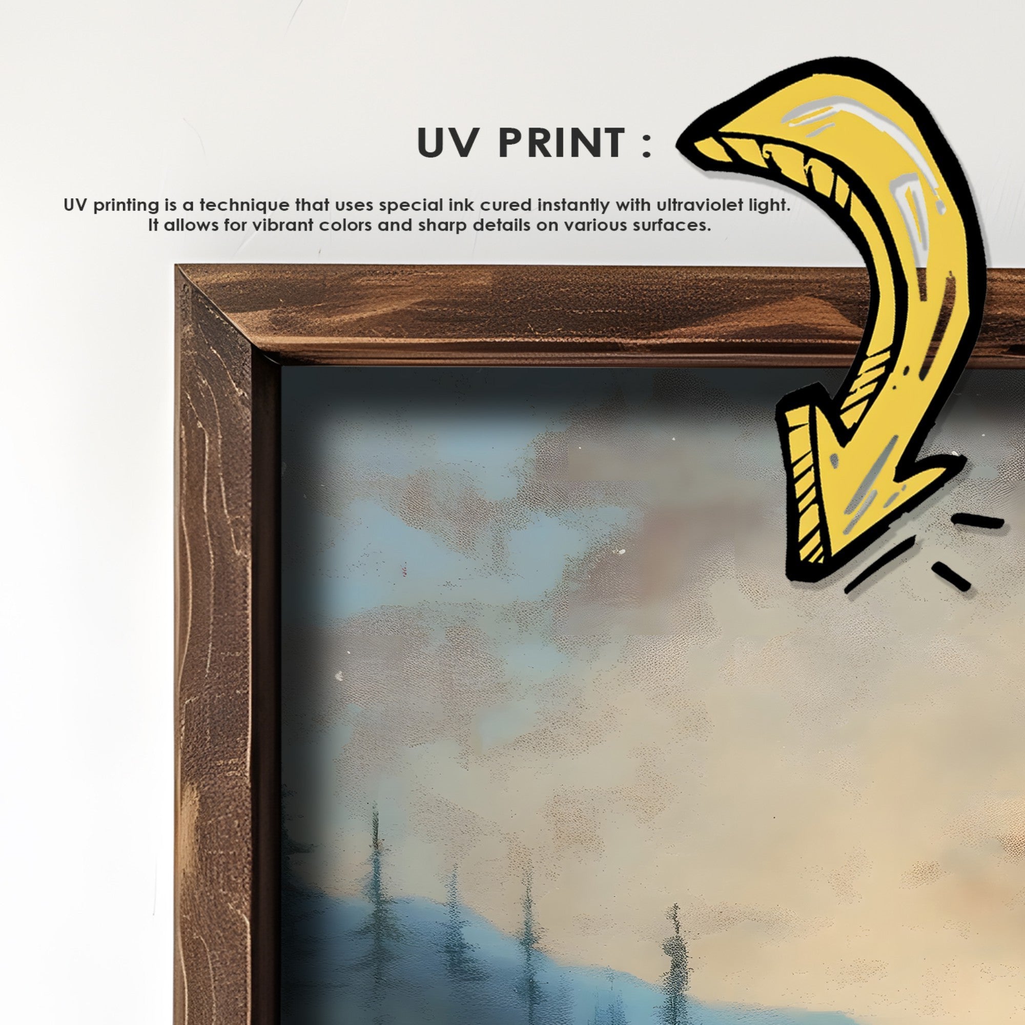 Quadro Decorativo MDF Emoldurado GE231-L Multicolor 35x47cm - Impressão UV em Madeira de Pinho