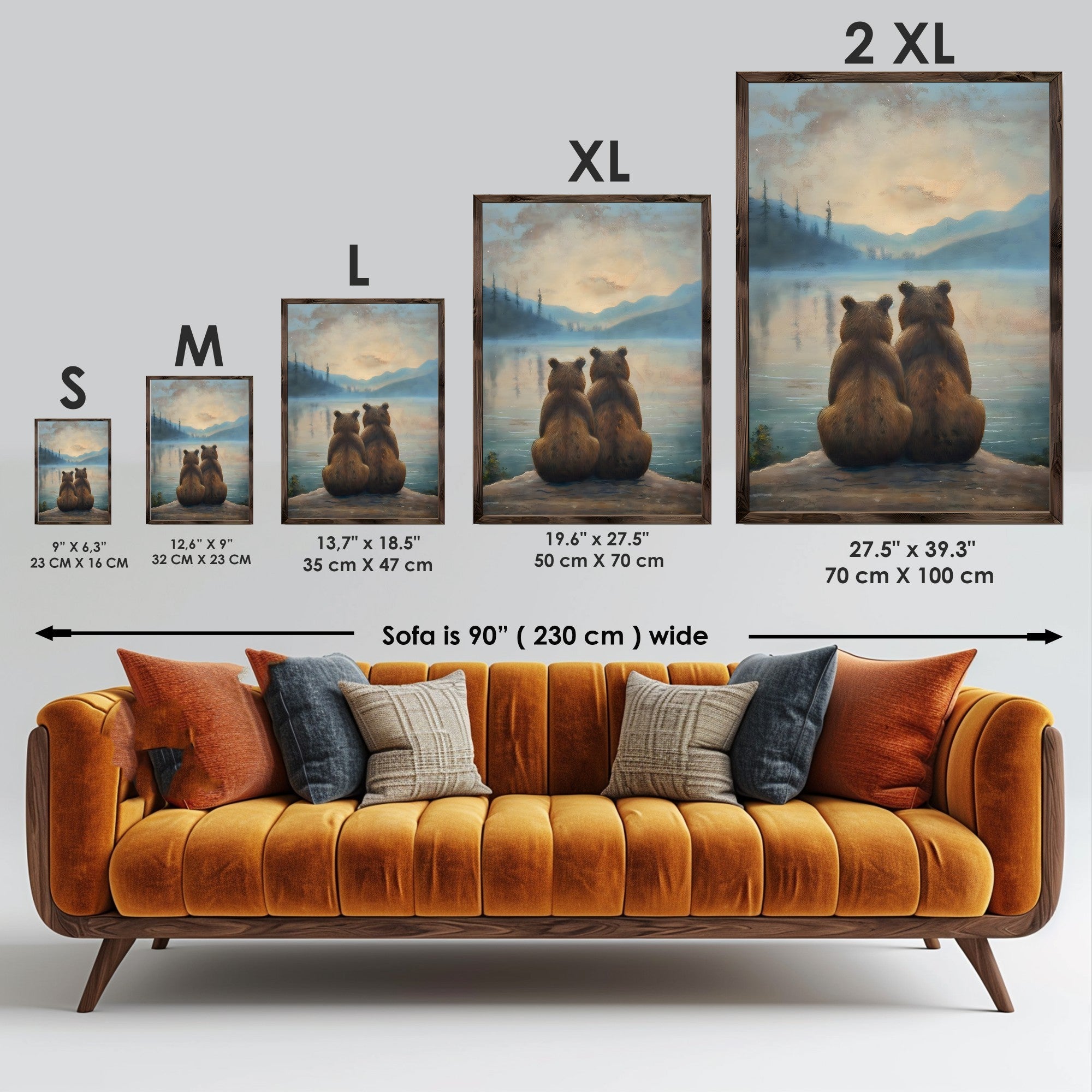 Quadro Decorativo MDF Emoldurado GE231-L Multicolor 35x47cm - Impressão UV em Madeira de Pinho