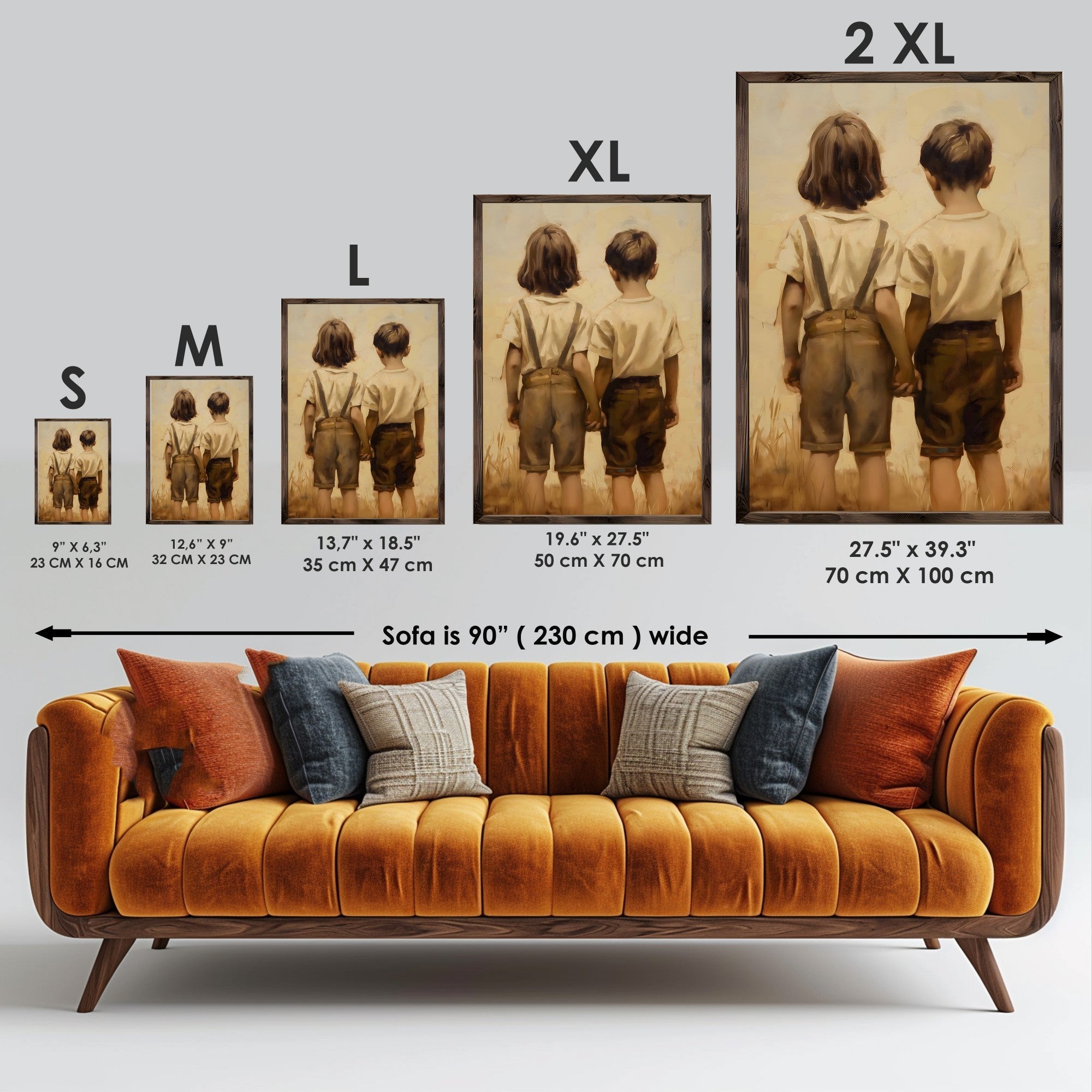 Quadro Decorativo MDF Emoldurado GE232-L Multicolor 35x47cm - Impressão UV em Madeira de Pinho