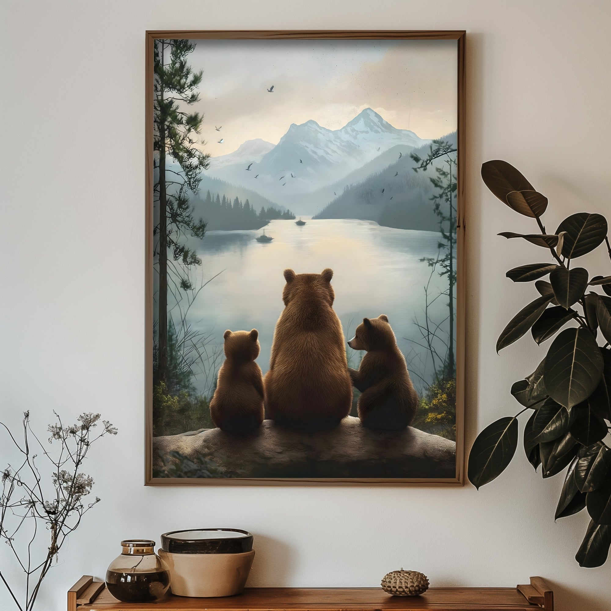 Quadro Decorativo MDF Emoldurado Multicolor GE234-L - Impressão UV em Madeira de Pinho 35x47cm