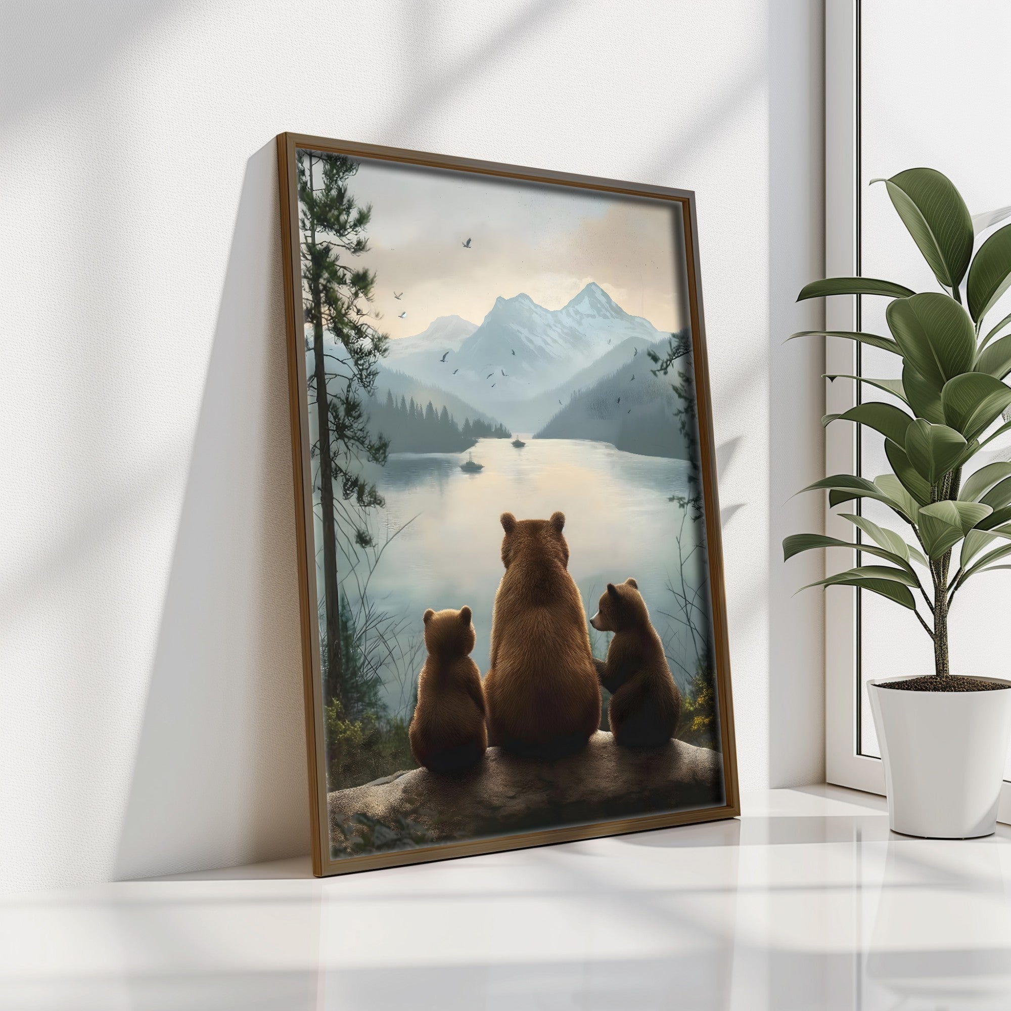 Quadro Decorativo MDF Emoldurado Multicolor GE234-L - Impressão UV em Madeira de Pinho 35x47cm