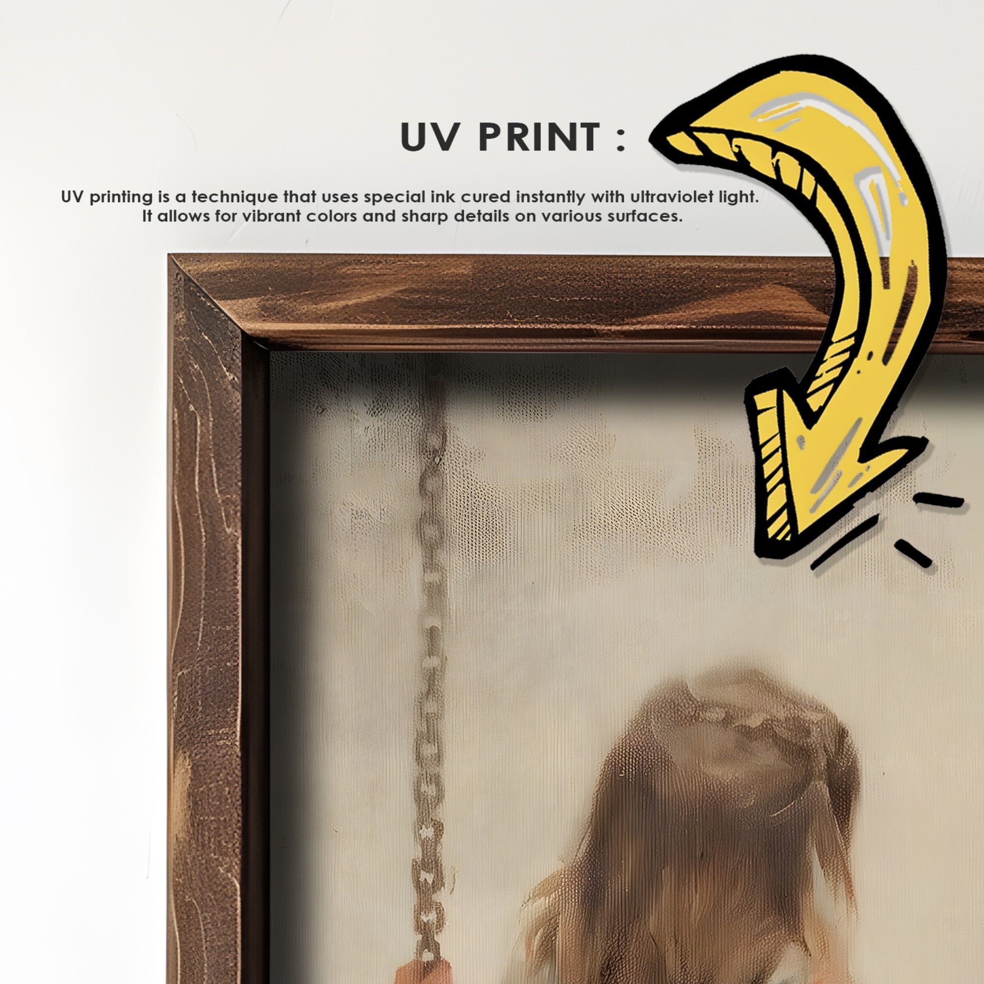 Quadro Decorativo MDF Emoldurado GE235-L Multicolor 35x47cm - Impressão UV em Madeira de Pinho