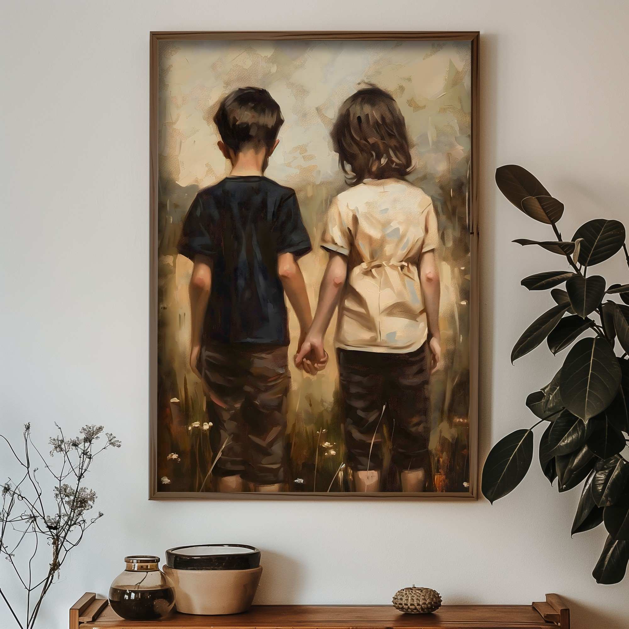 Quadro Decorativo MDF Emoldurado Multicolor GE237-L - Impressão UV em Madeira de Pinho 35x47cm