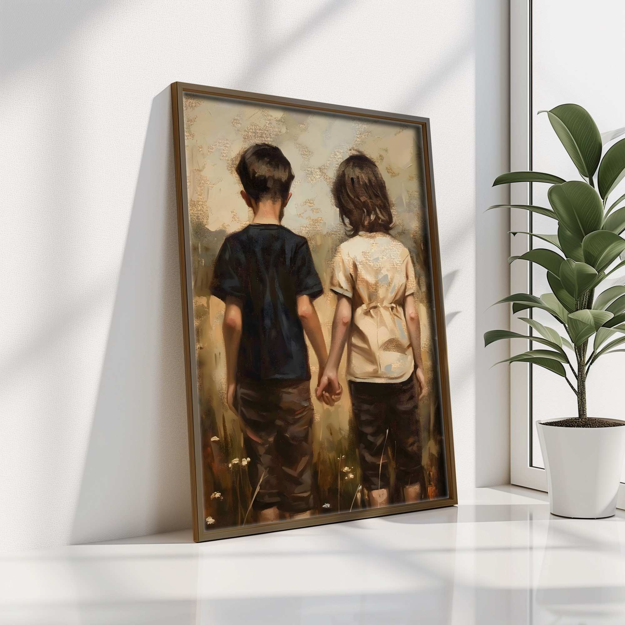 Quadro Decorativo MDF Emoldurado Multicolor GE237-L - Impressão UV em Madeira de Pinho 35x47cm