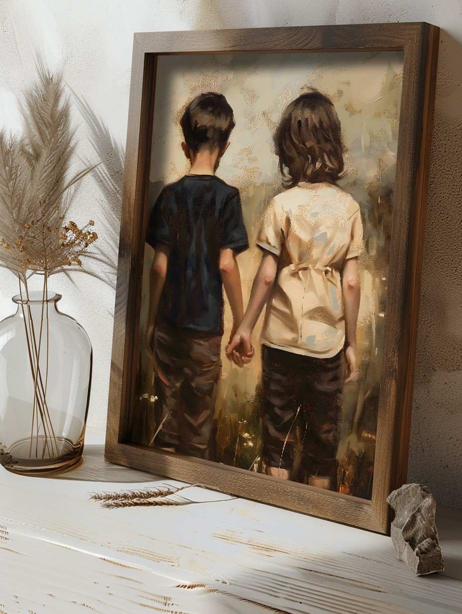 Quadro Decorativo MDF Emoldurado Multicolor GE237-L - Impressão UV em Madeira de Pinho 35x47cm