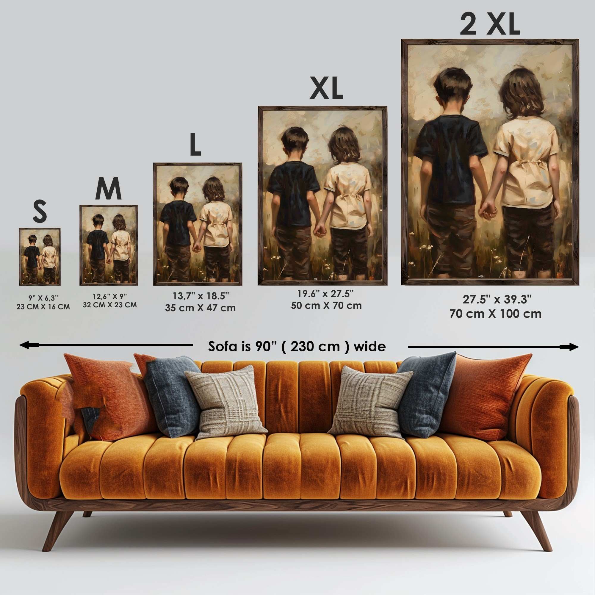 Quadro Decorativo MDF Emoldurado Multicolor GE237-L - Impressão UV em Madeira de Pinho 35x47cm