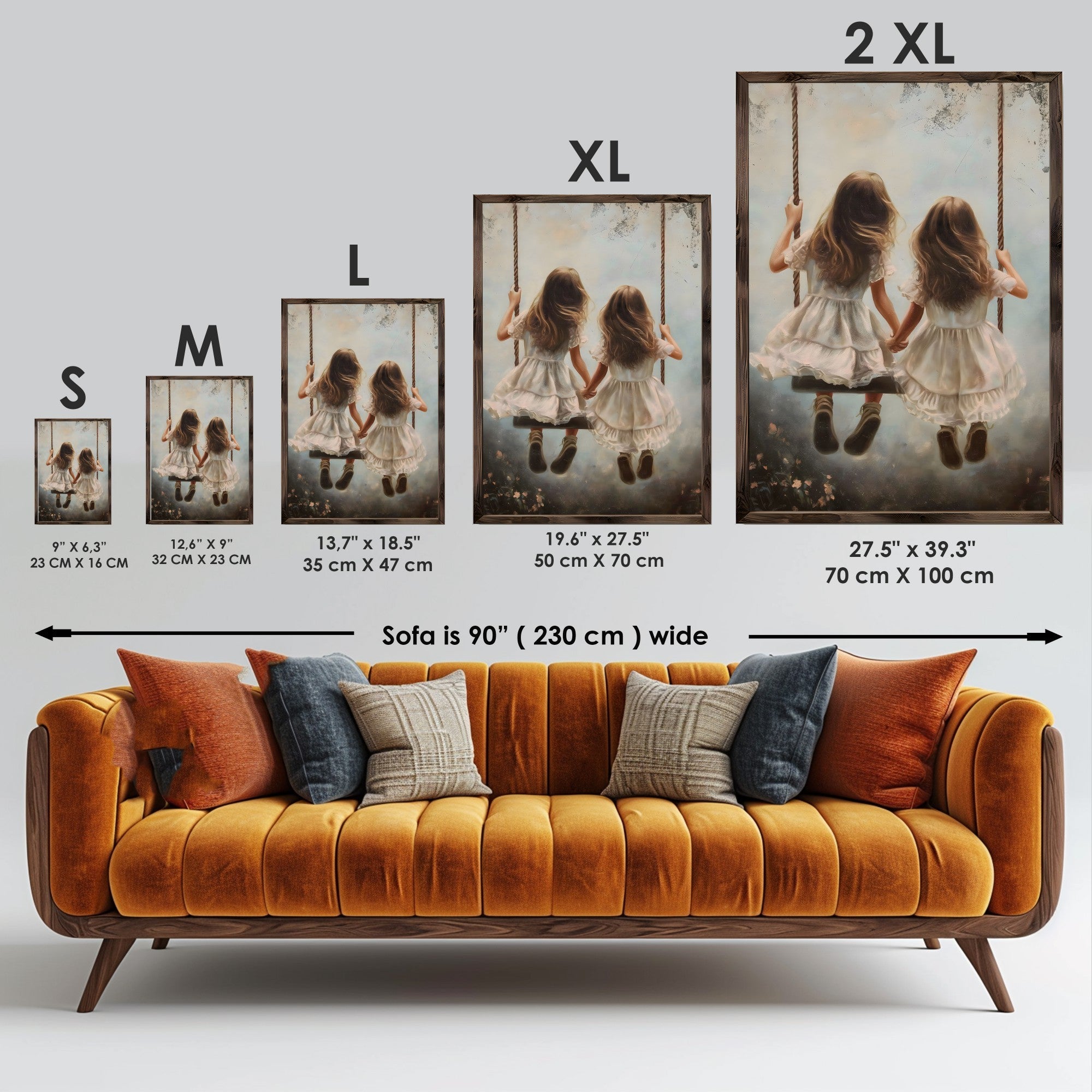 Quadro Decorativo MDF Emoldurado Multicolor GE238-L - Impressão UV em Madeira de Pinho 35x47cm