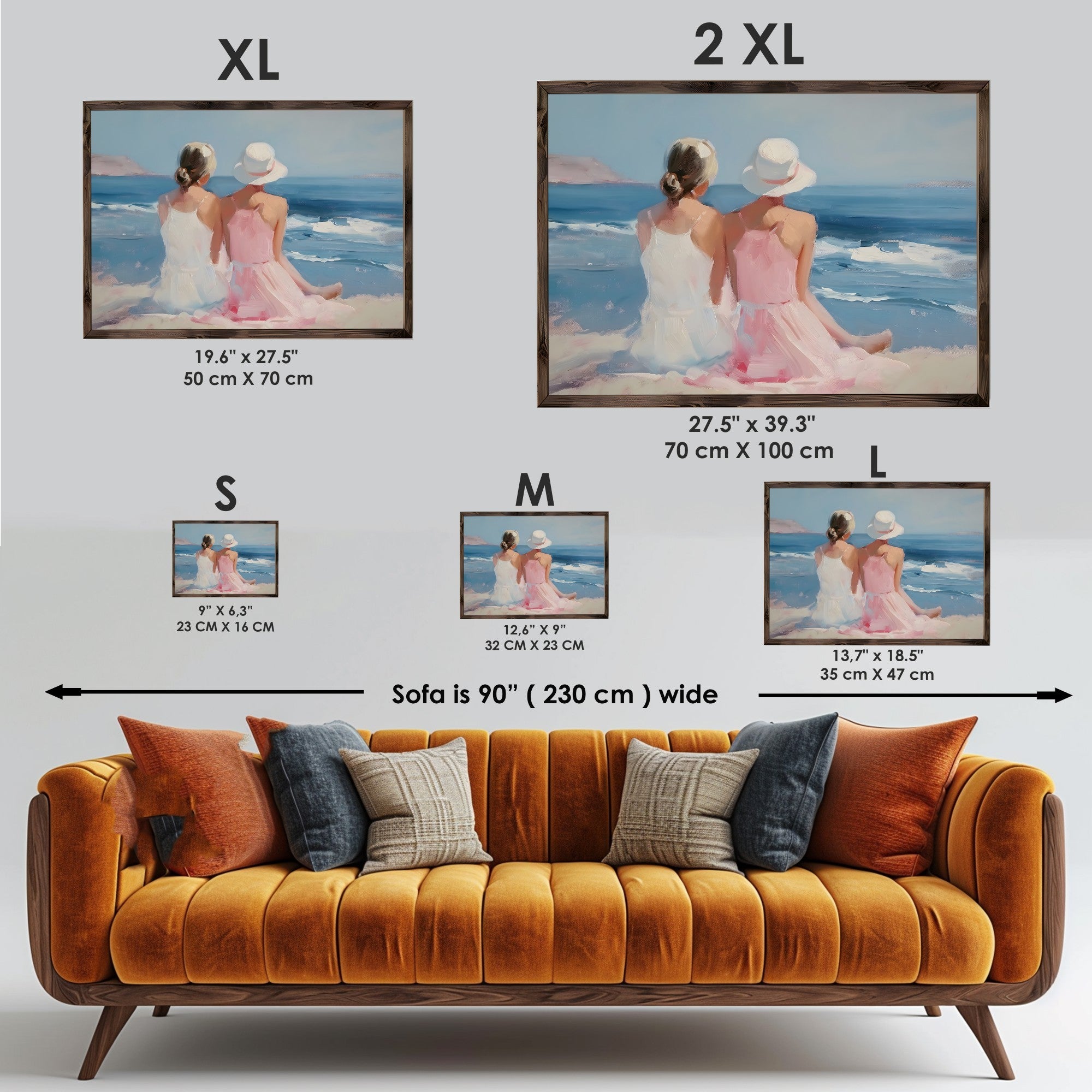 Quadro Decorativo MDF Emoldurado GE239-L Multicolor 35x47cm - Impressão UV em Madeira de Pinho