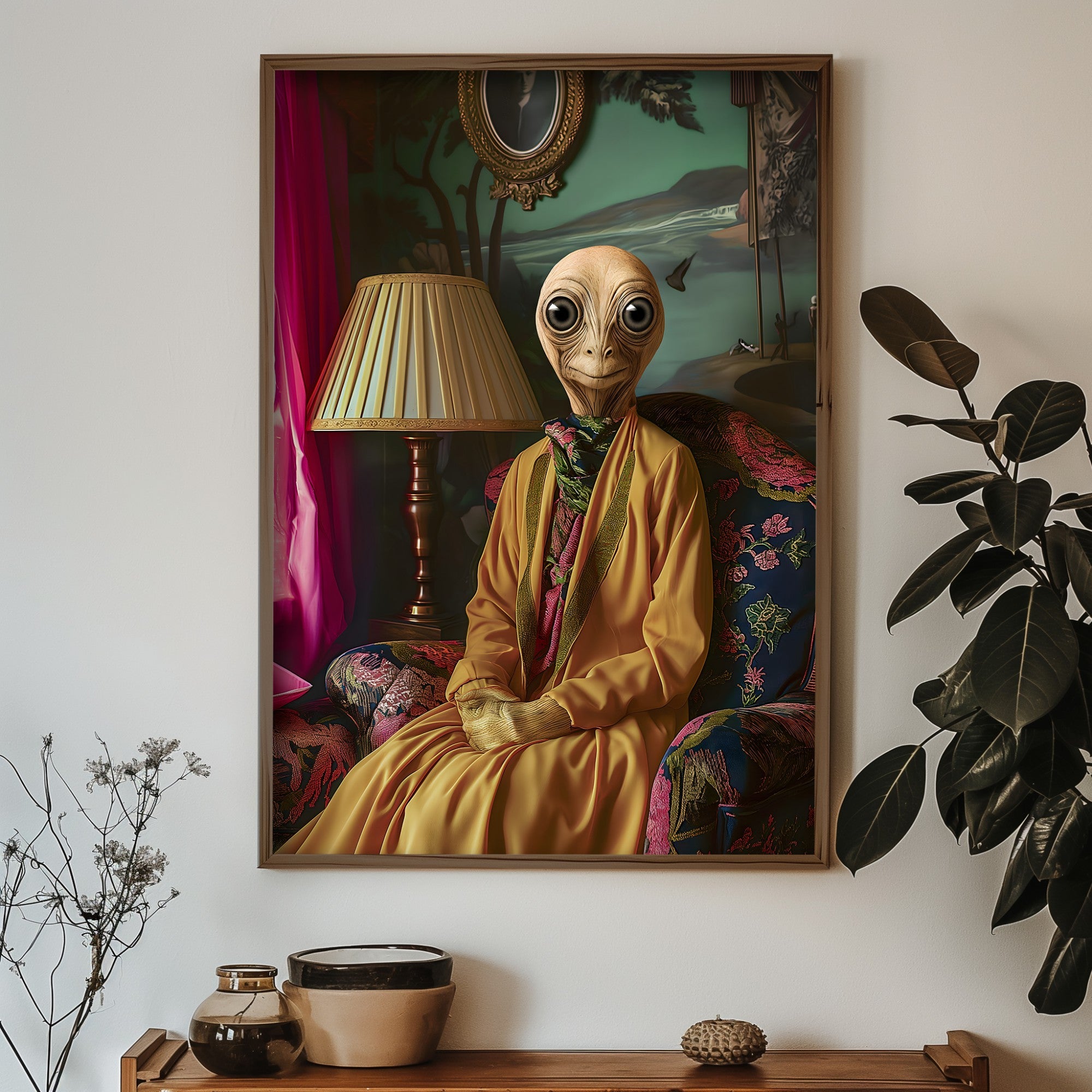 Quadro Decorativo MDF Emoldurado Multicolor GE241-L - Impressão UV em Madeira de Pinho 35x47cm