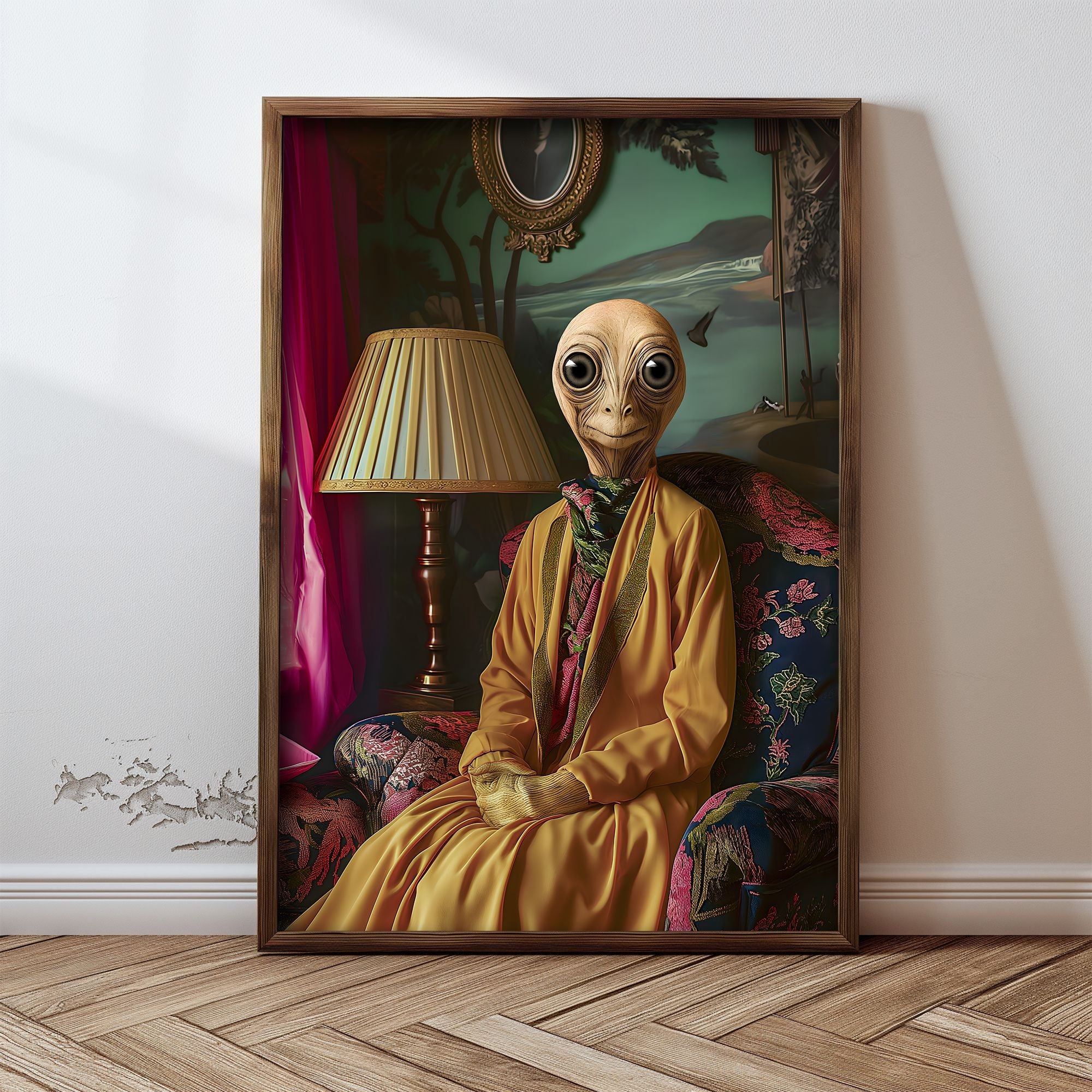 Quadro Decorativo MDF Emoldurado Multicolor GE241-L - Impressão UV em Madeira de Pinho 35x47cm