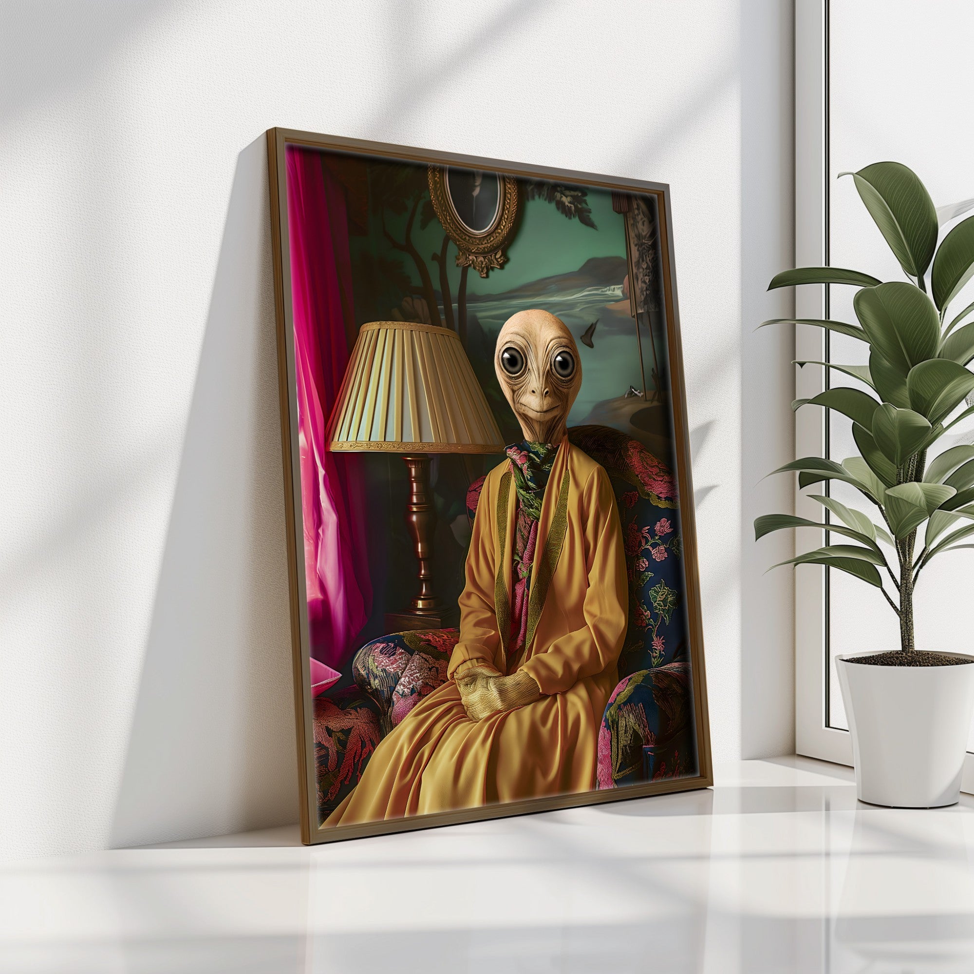 Quadro Decorativo MDF Emoldurado Multicolor GE241-L - Impressão UV em Madeira de Pinho 35x47cm