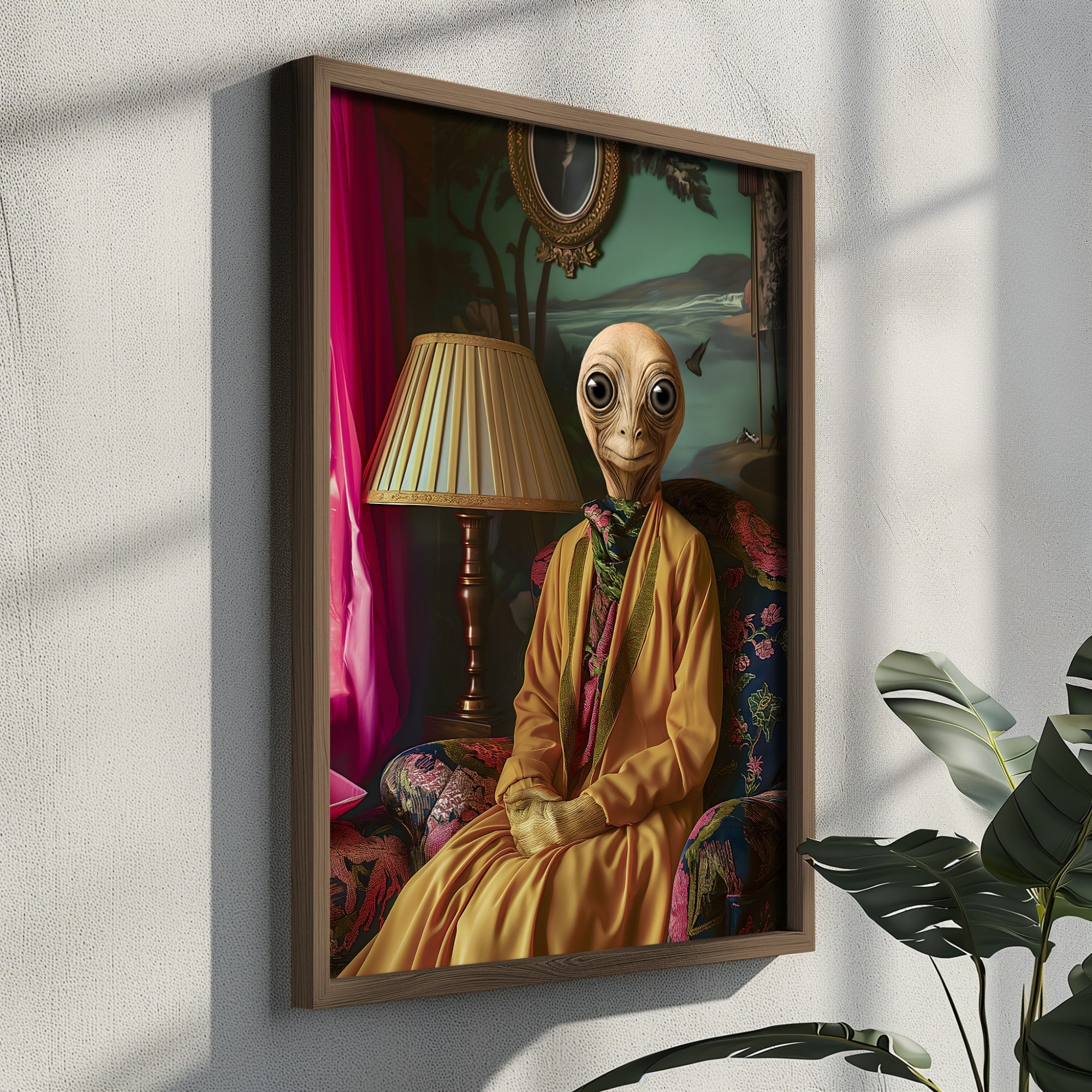 Quadro Decorativo MDF Emoldurado Multicolor GE241-L - Impressão UV em Madeira de Pinho 35x47cm