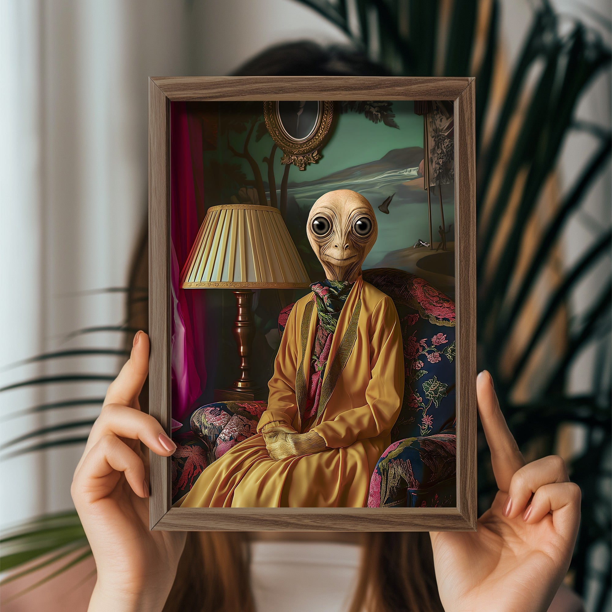 Quadro Decorativo MDF Emoldurado Multicolor GE241-L - Impressão UV em Madeira de Pinho 35x47cm