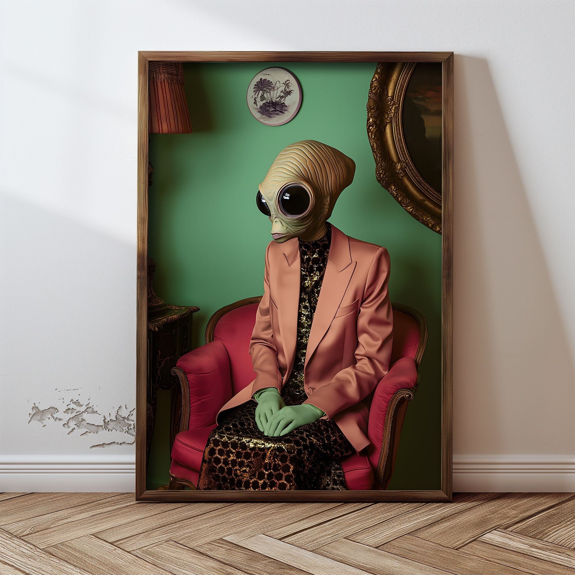 Quadro Decorativo MDF Emoldurado Multicolor GE242-L - Impressão UV em Madeira de Pinho 35x47cm