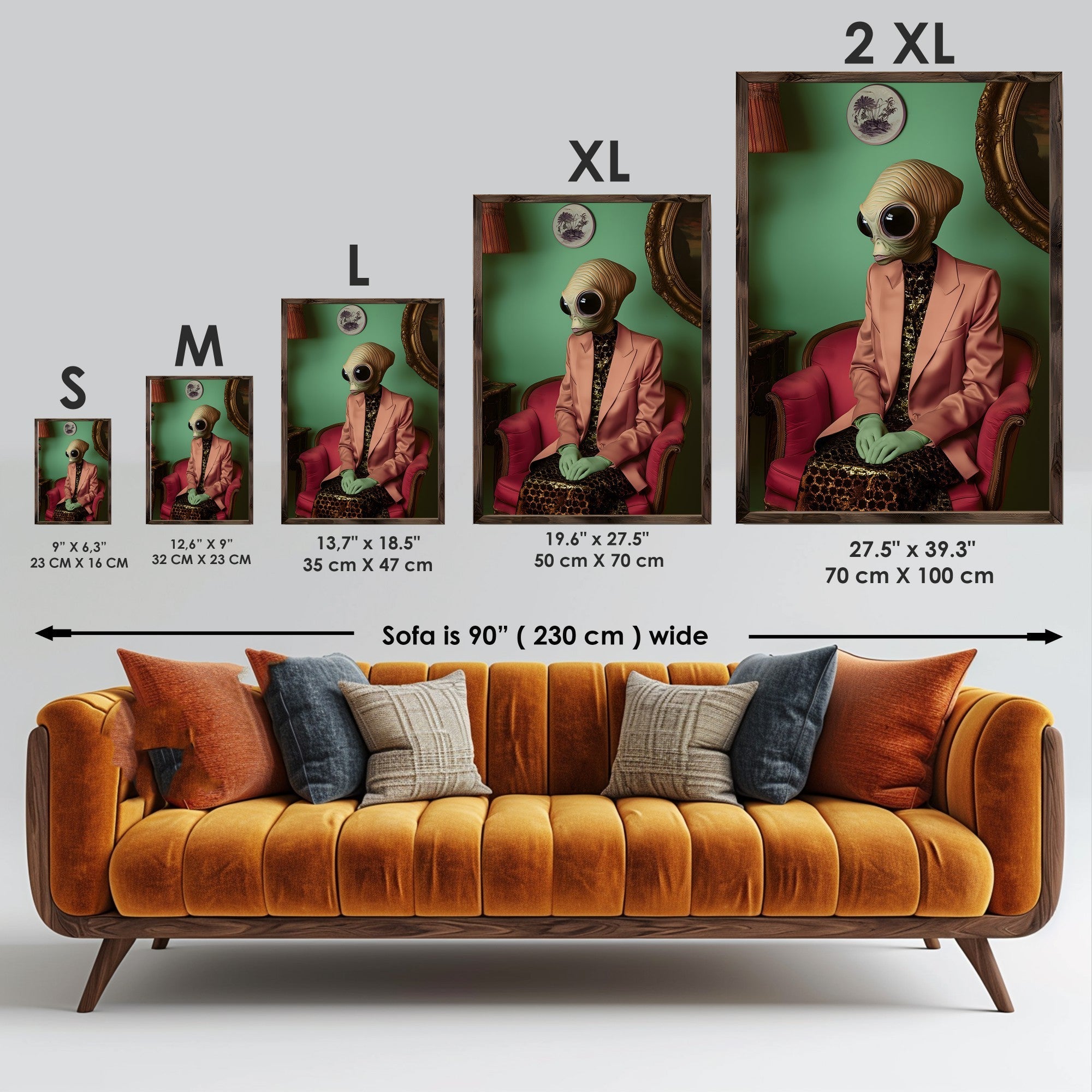 Quadro Decorativo MDF Emoldurado Multicolor GE242-L - Impressão UV em Madeira de Pinho 35x47cm