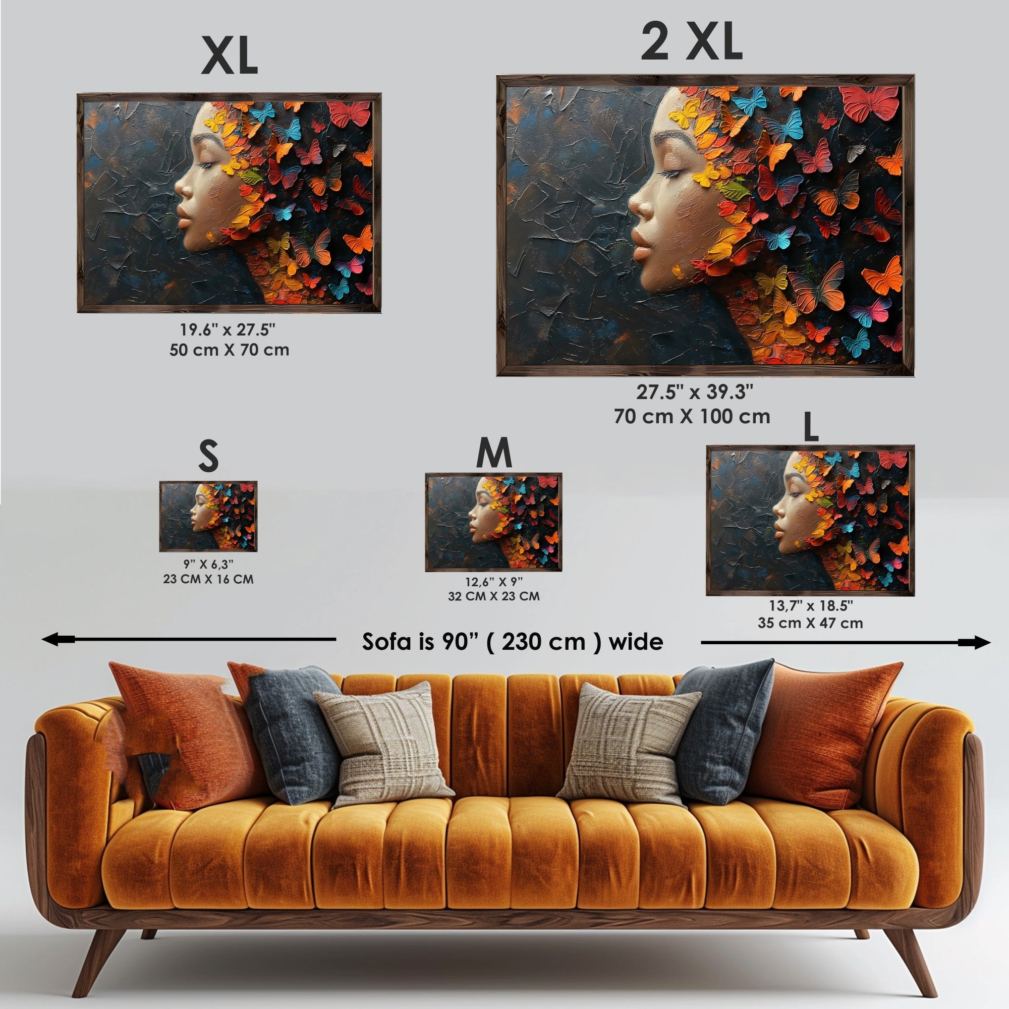 Quadro Decorativo MDF Emoldurado GE243-L Multicolor 35x47cm - Impressão UV em Madeira de Pinho